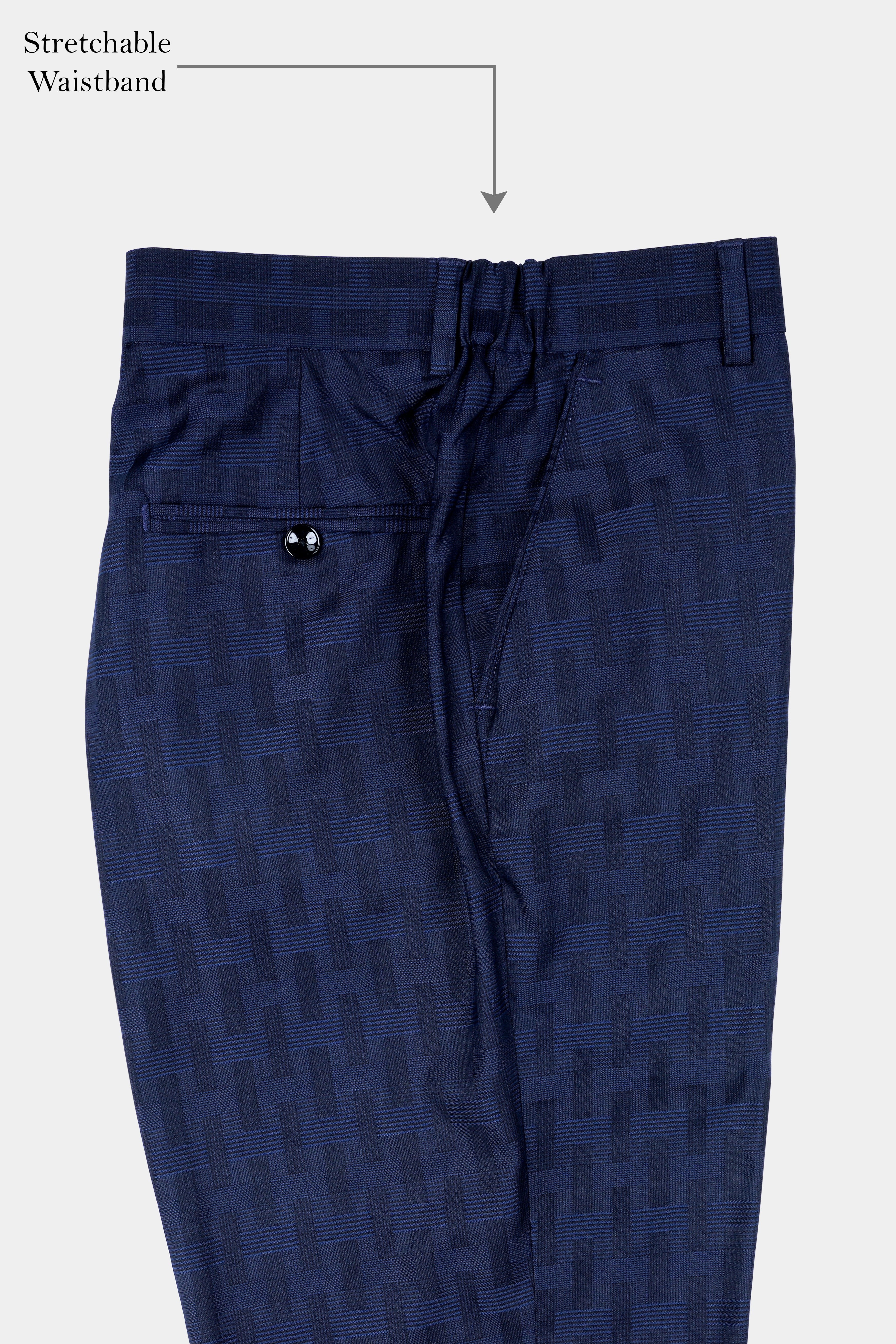 Haiti Blue Wool Rich Stretchable Pant T2956-SW-28, T2956-SW-30, T2956-SW-32, T2956-SW-34, T2956-SW-36, T2956-SW-38, T2956-SW-40, T2956-SW-42, T2956-SW-44