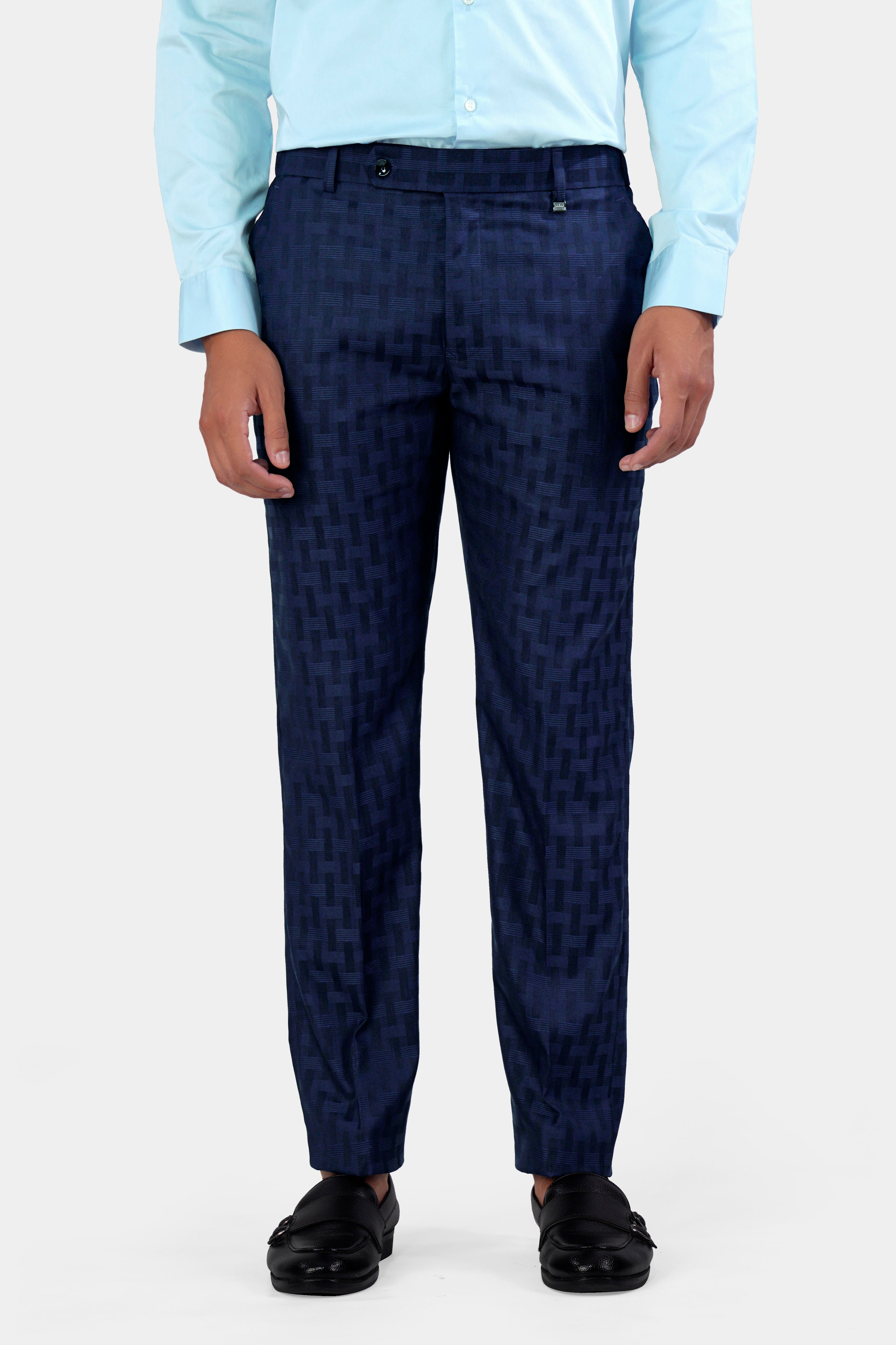 Haiti Blue Wool Rich Stretchable Pant T2956-SW-28, T2956-SW-30, T2956-SW-32, T2956-SW-34, T2956-SW-36, T2956-SW-38, T2956-SW-40, T2956-SW-42, T2956-SW-44