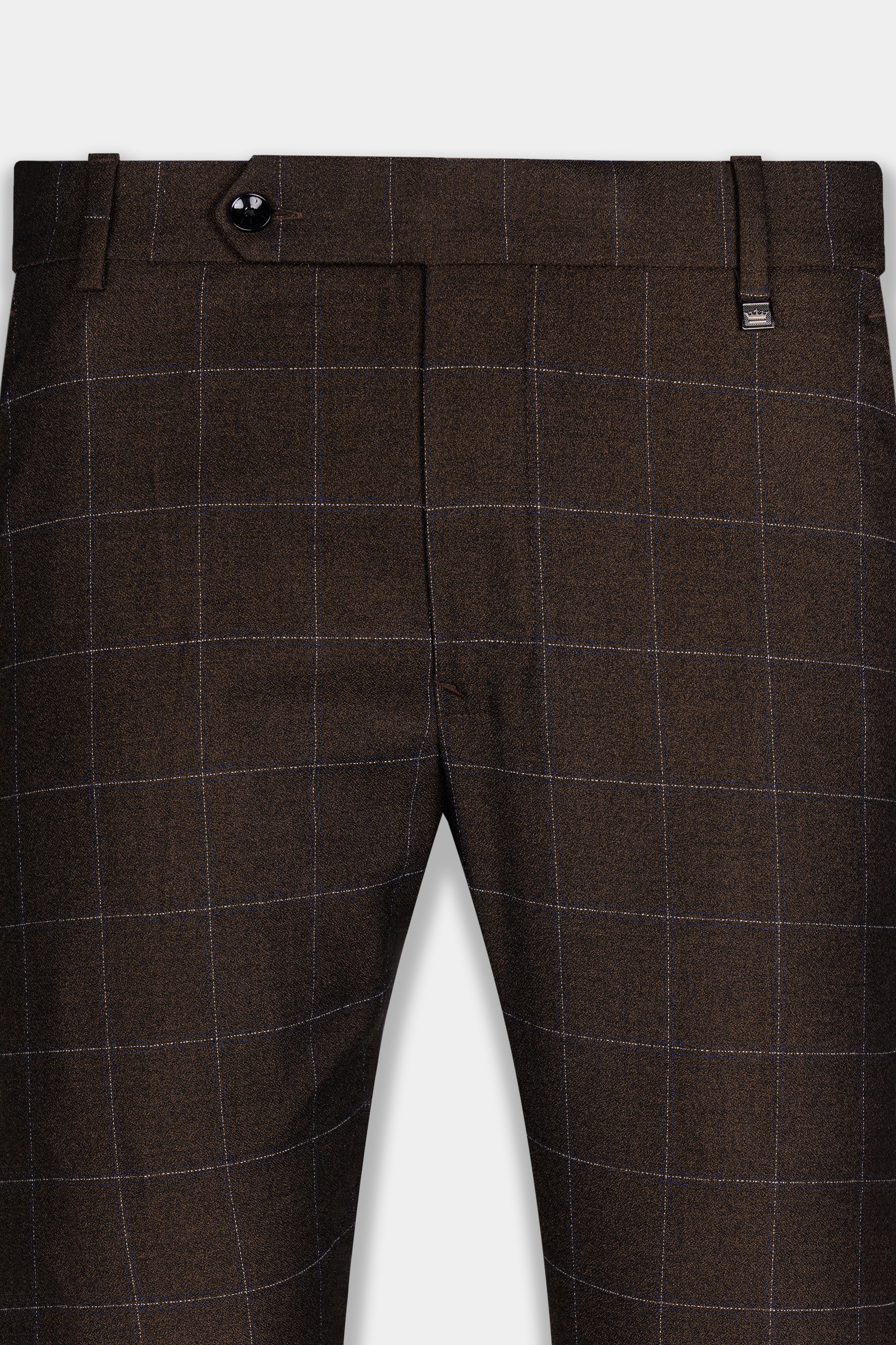 Chicory Brown Windowpane Pant T2968-28, T2968-30, T2968-32, T2968-34, T2968-36, T2968-38, T2968-40, T2968-42, T2968-44