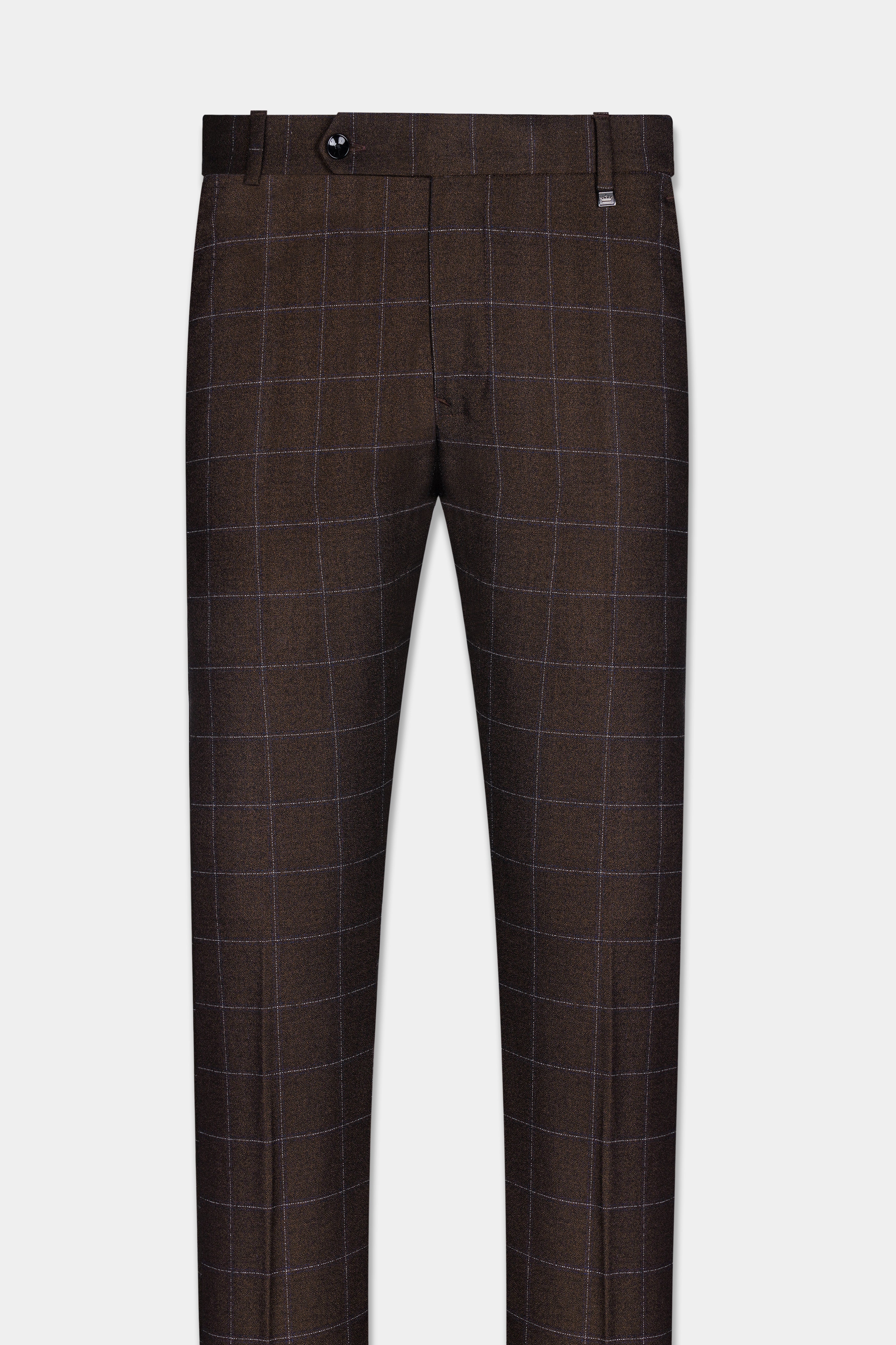 Chicory Brown Windowpane Pant T2968-28, T2968-30, T2968-32, T2968-34, T2968-36, T2968-38, T2968-40, T2968-42, T2968-44