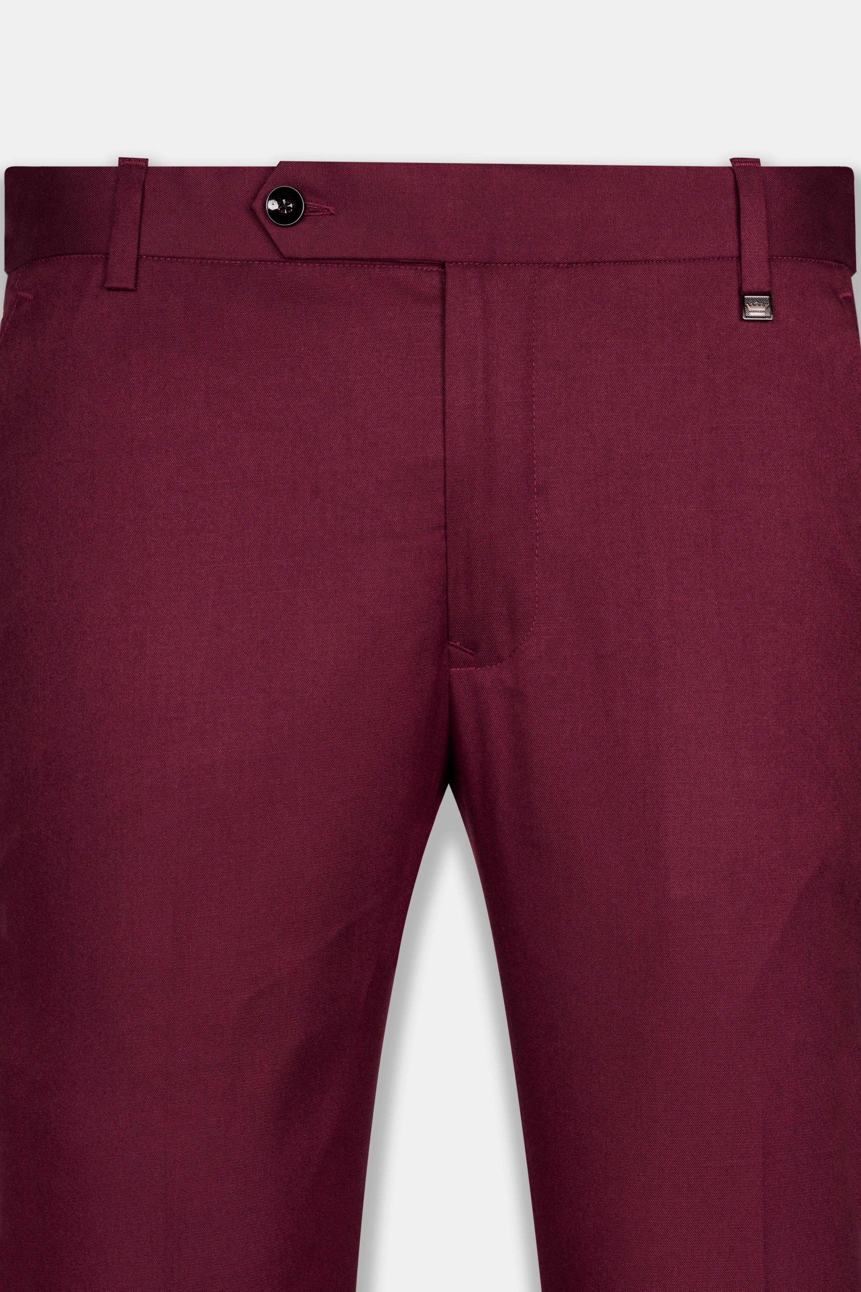 Bordeaux Maroon Wool Rich Pant T3050-28, T3050-30, T3050-32, T3050-34, T3050-36, T3050-38, T3050-40, T3050-42, T3050-44