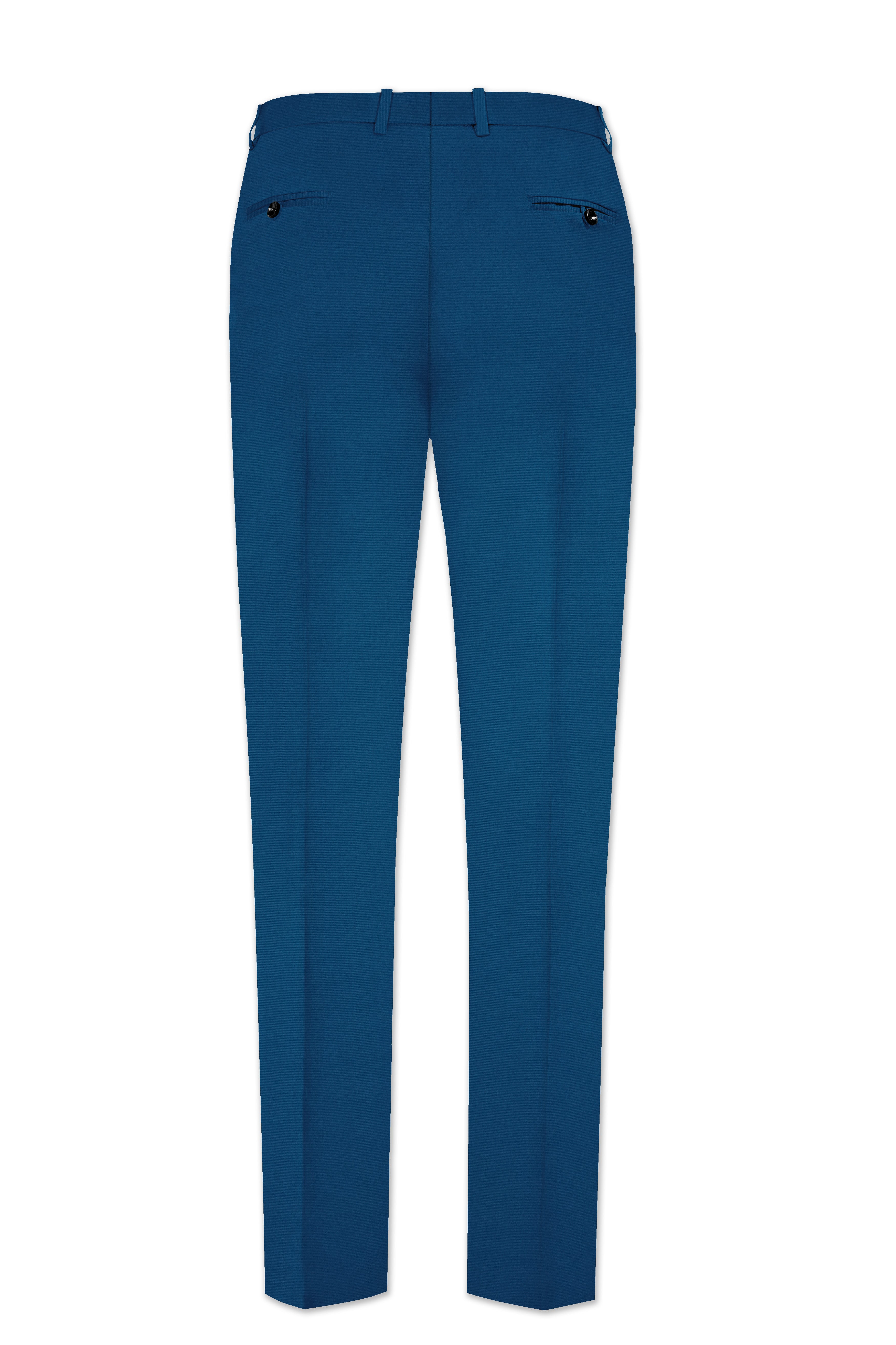 Calypso Blue Wool Rich Pant