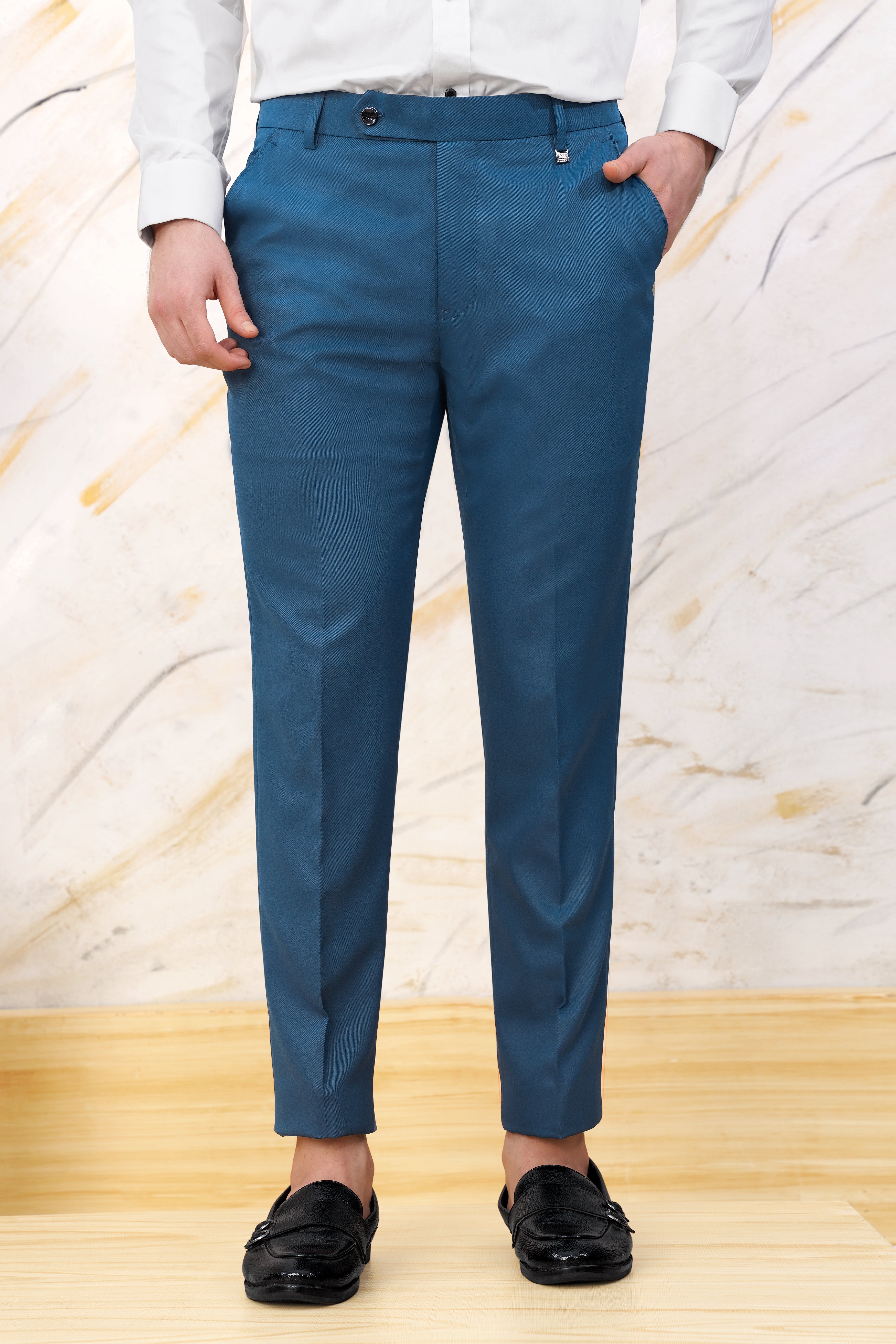 Calypso Blue Wool Rich Pant T3064-28, T3064-30, T3064-32, T3064-34, T3064-36, T3064-38, T3064-40, T3064-42, T3064-44