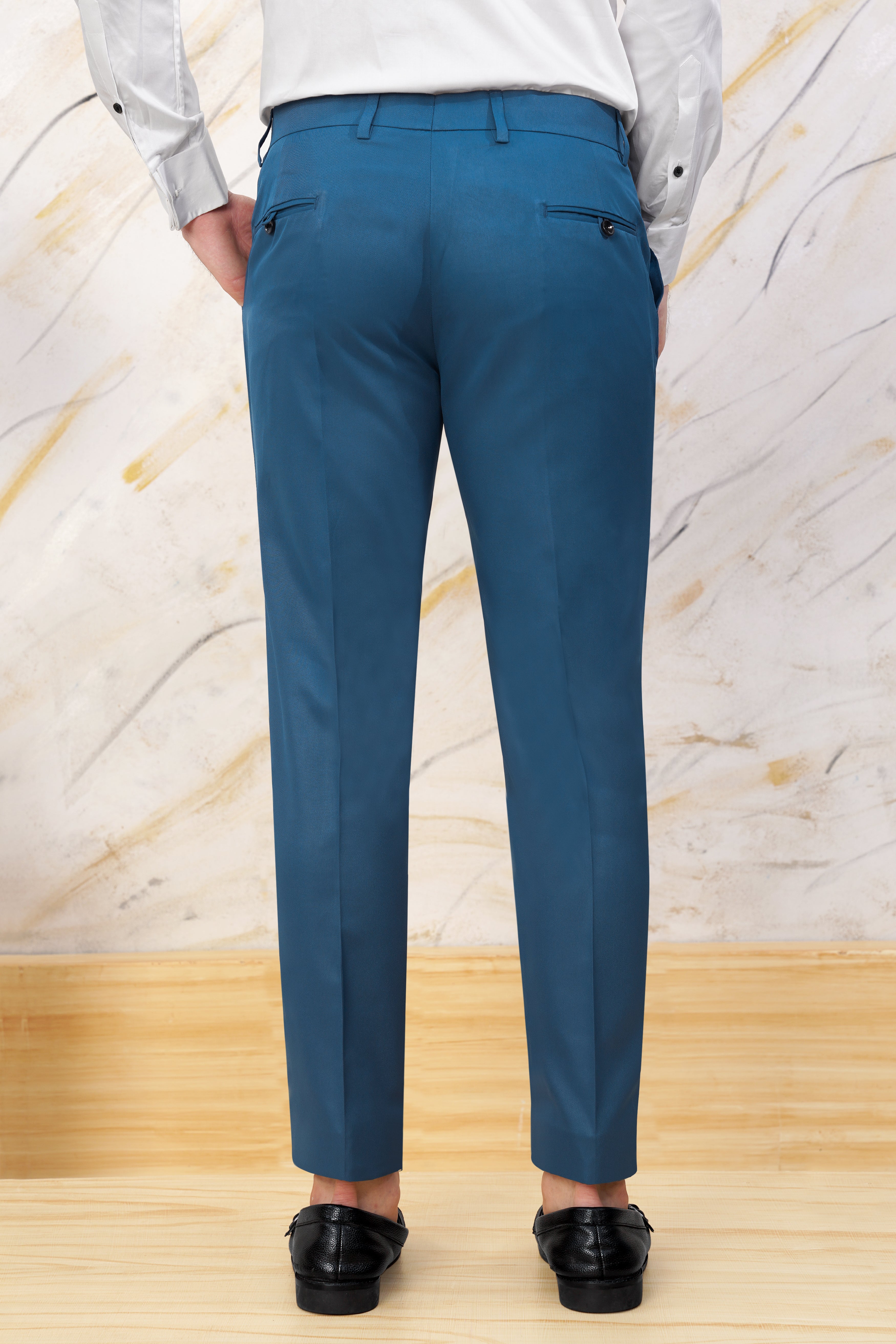 Calypso Blue Wool Rich Pant T3064-28, T3064-30, T3064-32, T3064-34, T3064-36, T3064-38, T3064-40, T3064-42, T3064-44