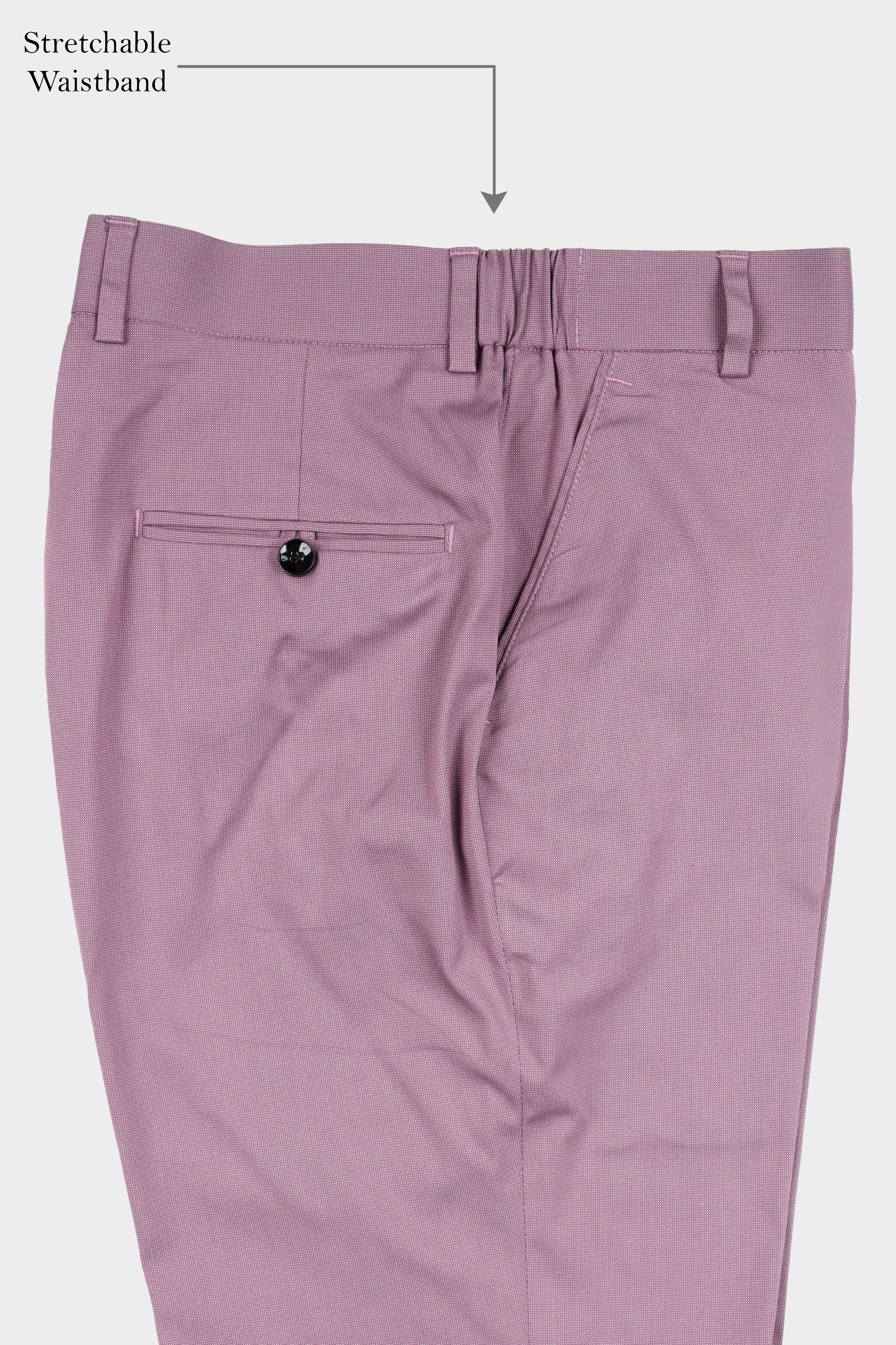 Orchid Lavender Stretchable Waistband Premium Cotton Pant T3071-SW-28, T3071-SW-30, T3071-SW-32, T3071-SW-34, T3071-SW-36, T3071-SW-38, T3071-SW-40, T3071-SW-42, T3071-SW-44