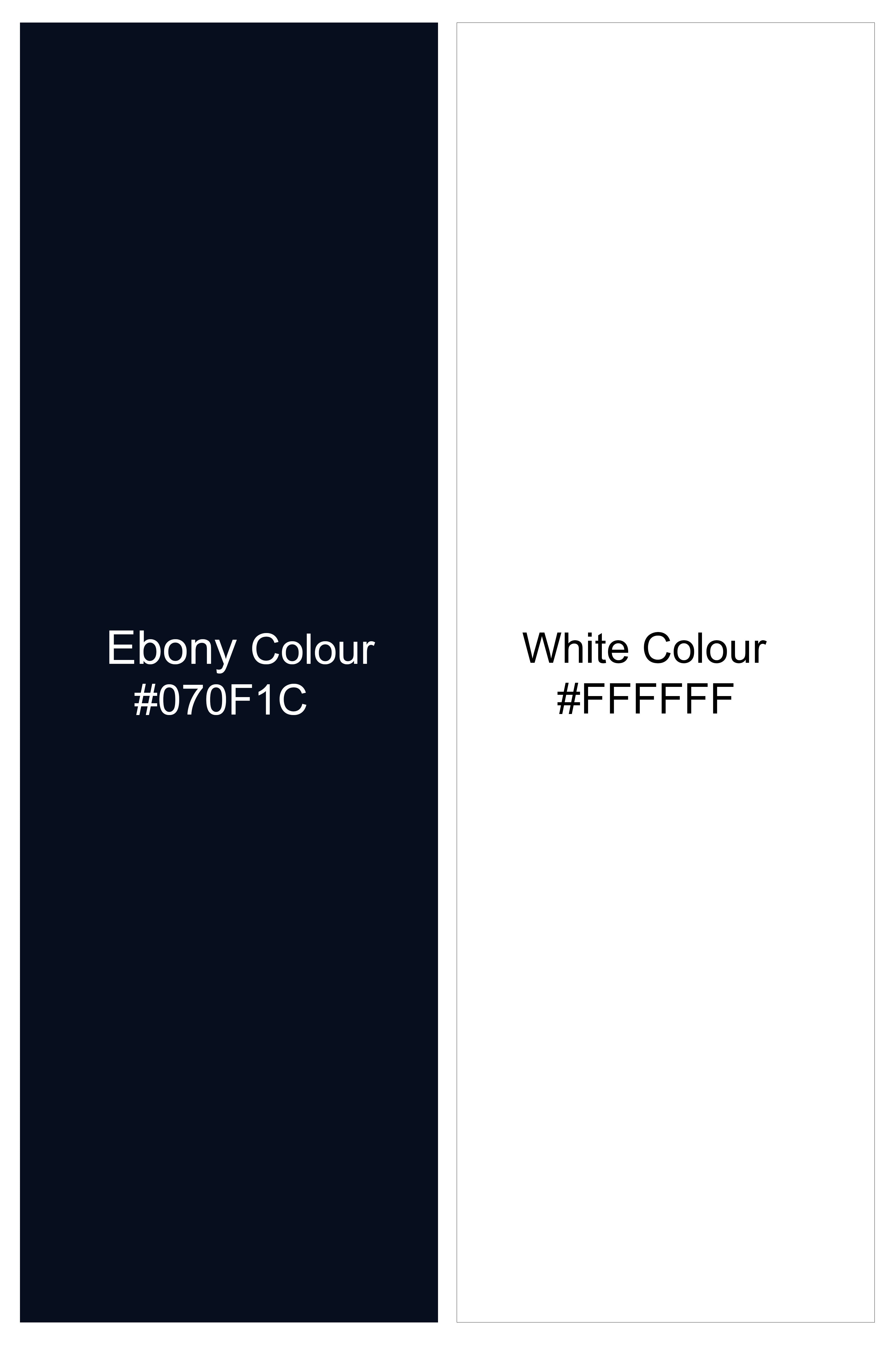 Ebony Blue and Bright White Windowpane Stretchable Waistband Premium Cotton Pant T3074-SW-28, T3074-SW-30, T3074-SW-32, T3074-SW-34, T3074-SW-36, T3074-SW-38, T3074-SW-40, T3074-SW-42, T3074-SW-44