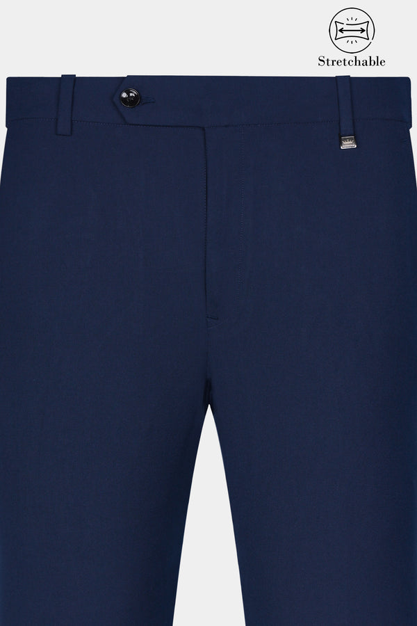 Cloud Burst Blue Wool Rich Stretchable Pant T3078-SW-28, T3078-SW-30, T3078-SW-32, T3078-SW-34, T3078-SW-36, T3078-SW-38, T3078-SW-40, T3078-SW-42, T3078-SW-44
