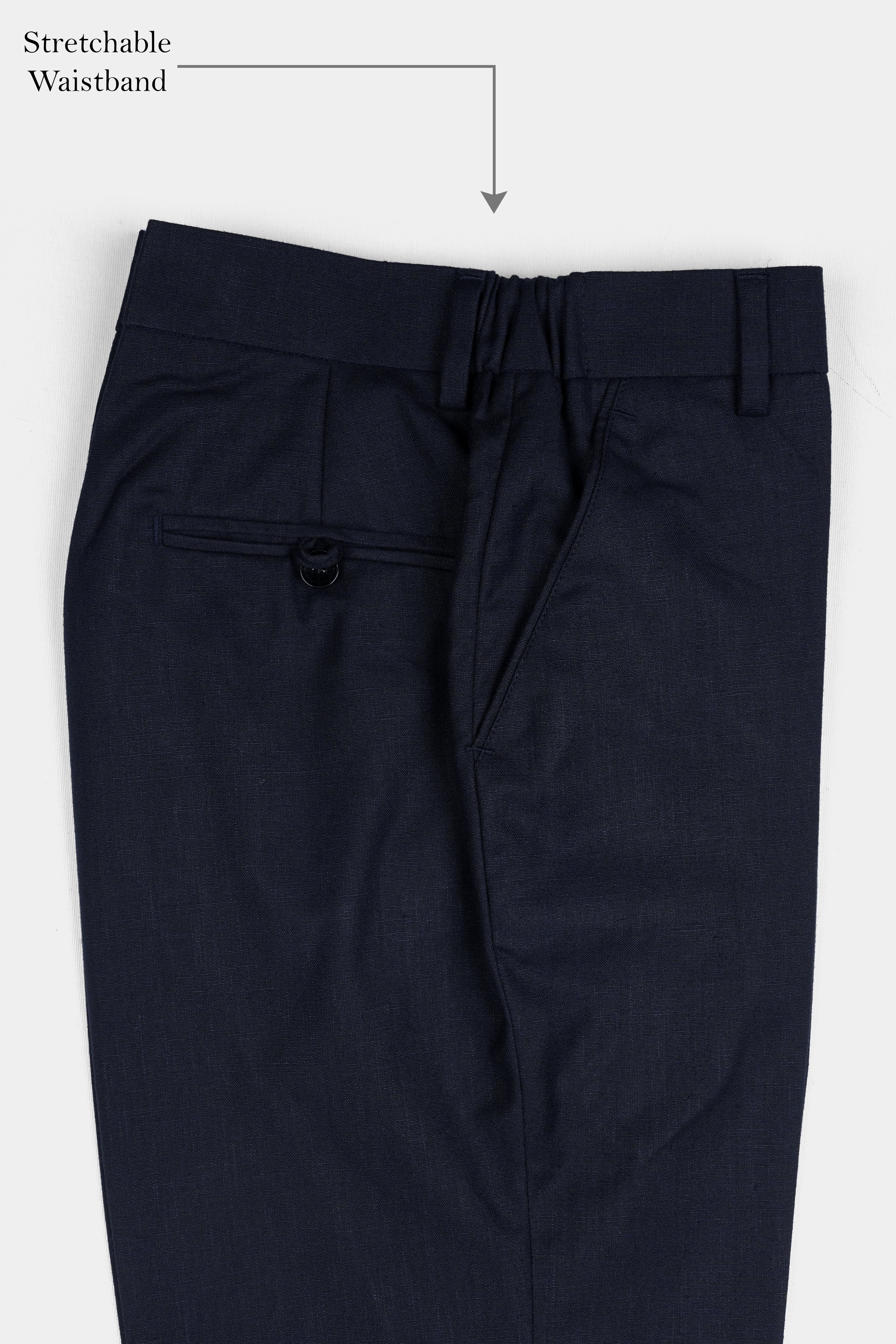 Cinder Blue Premium Cotton Stretchable Waistband Pant