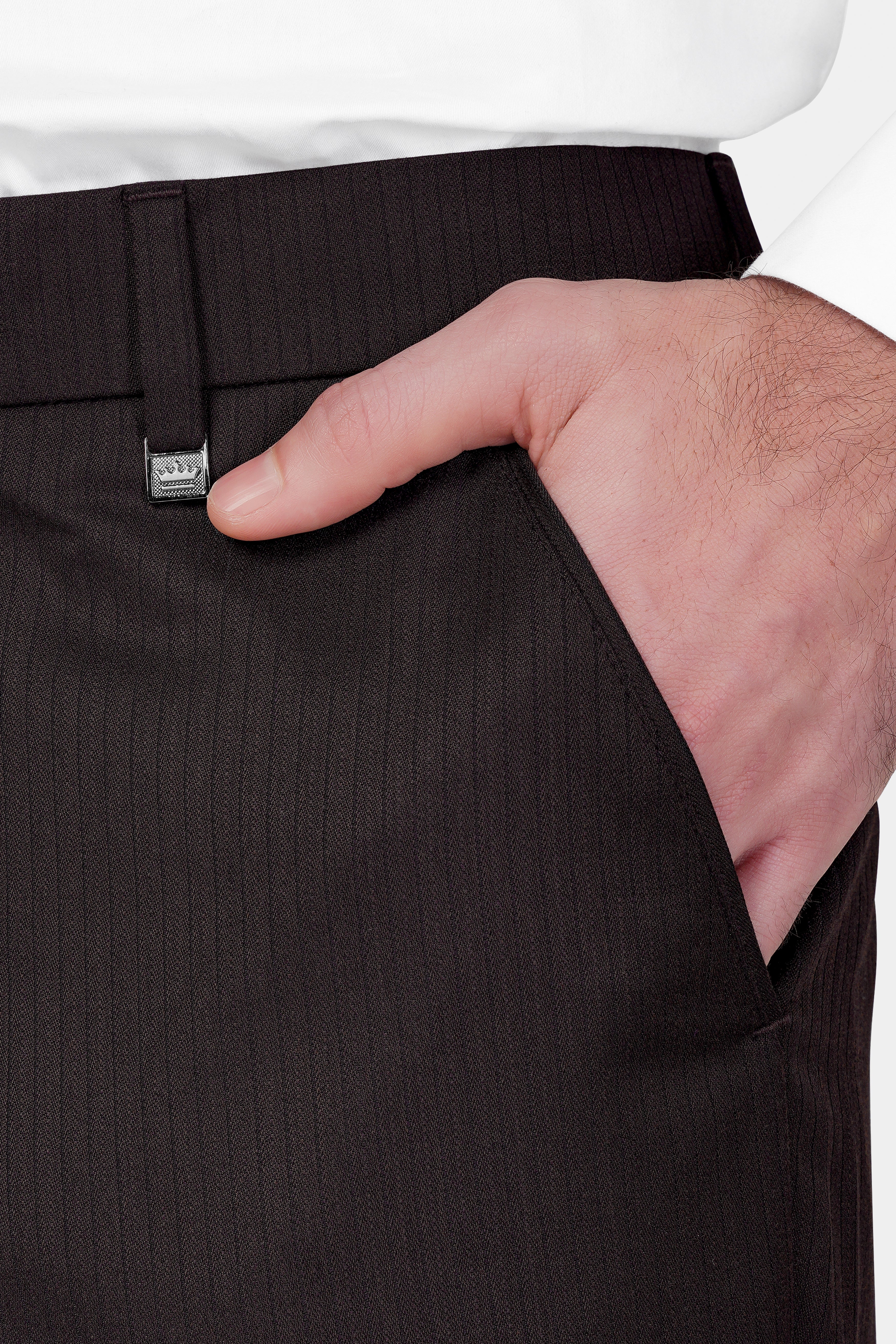 Iridium Gray Wool Rich Pant