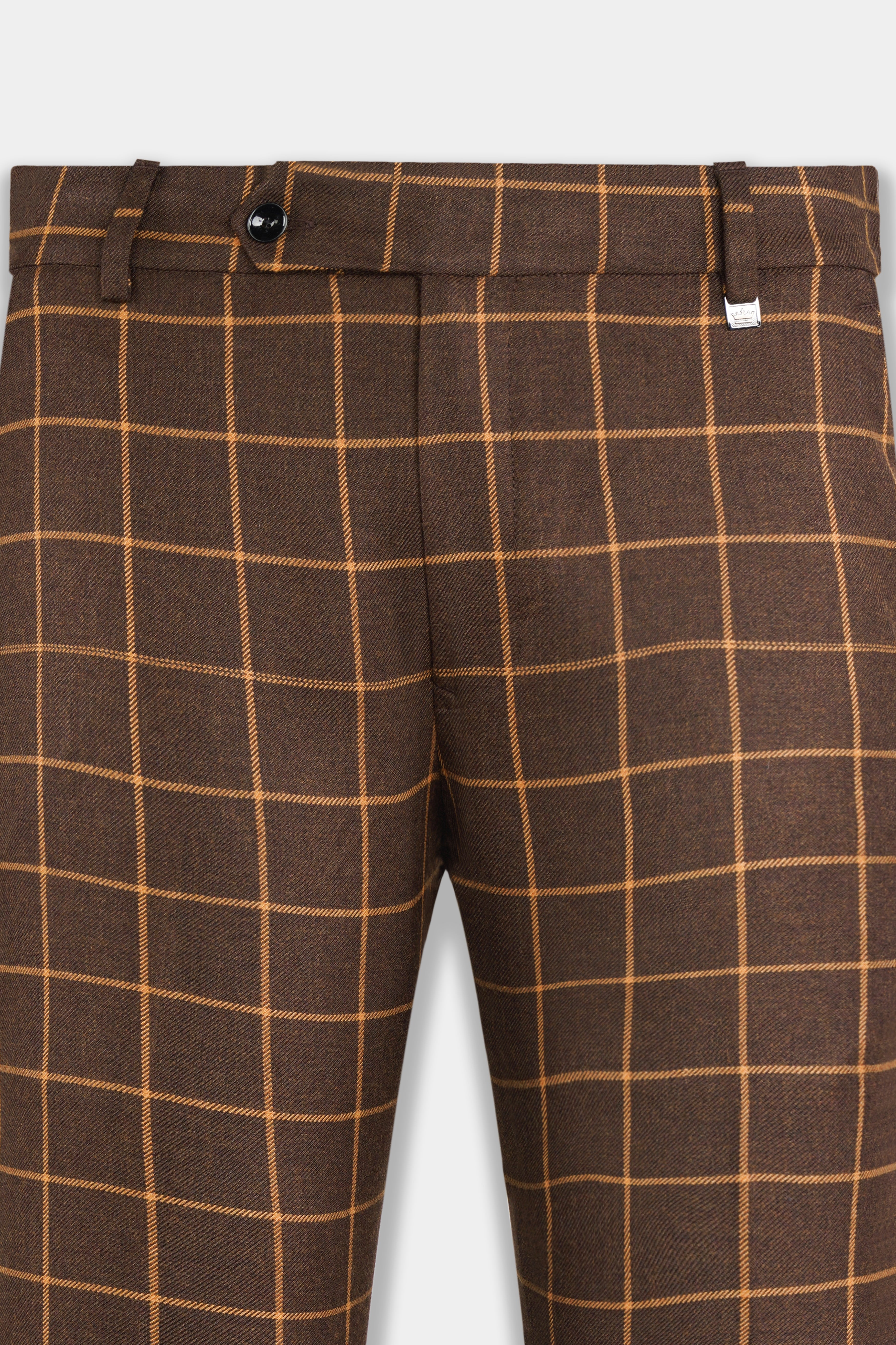Eclipse Brown Windowpane Tweed Pant