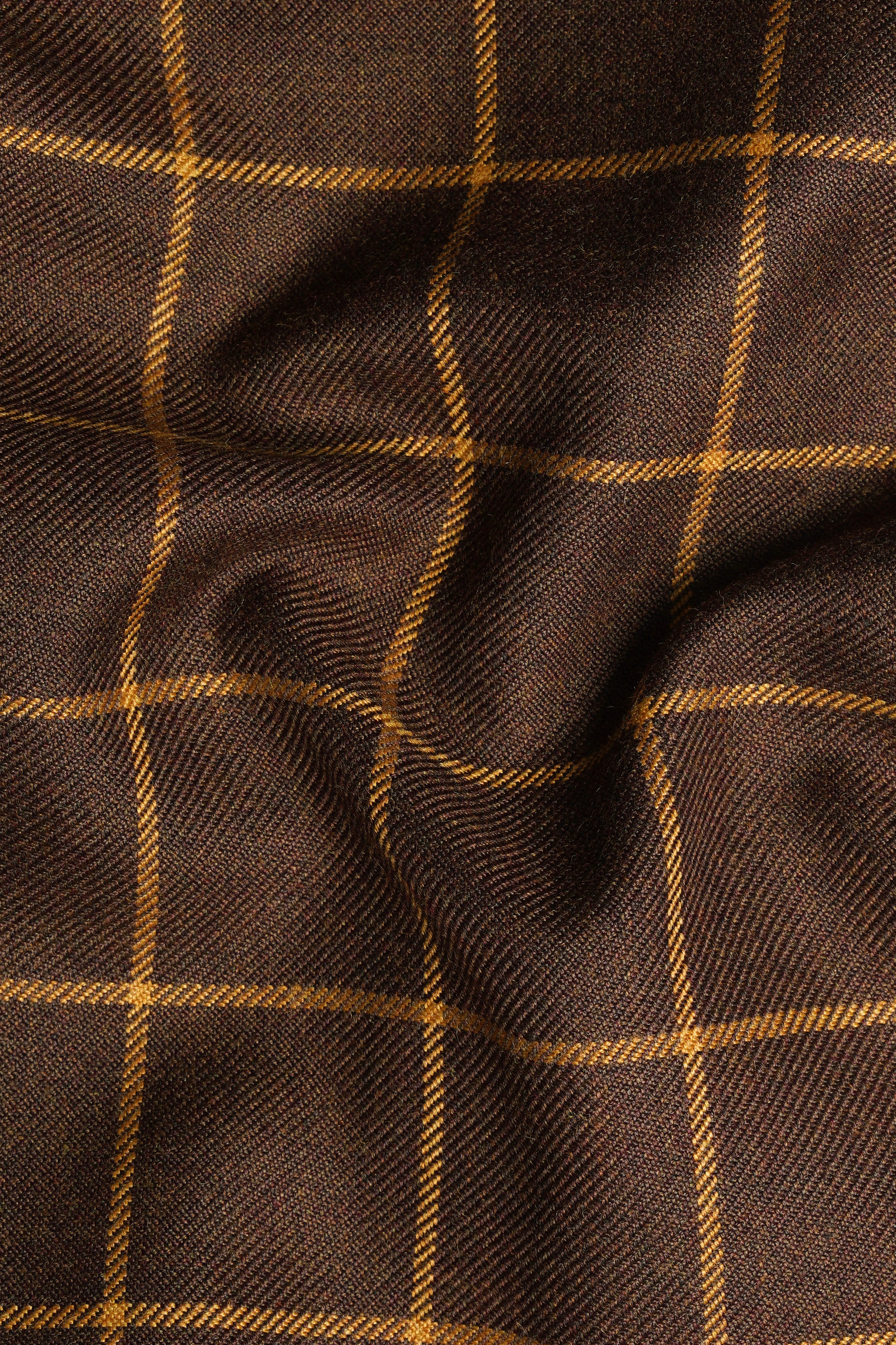 Eclipse Brown Windowpane Tweed Pant