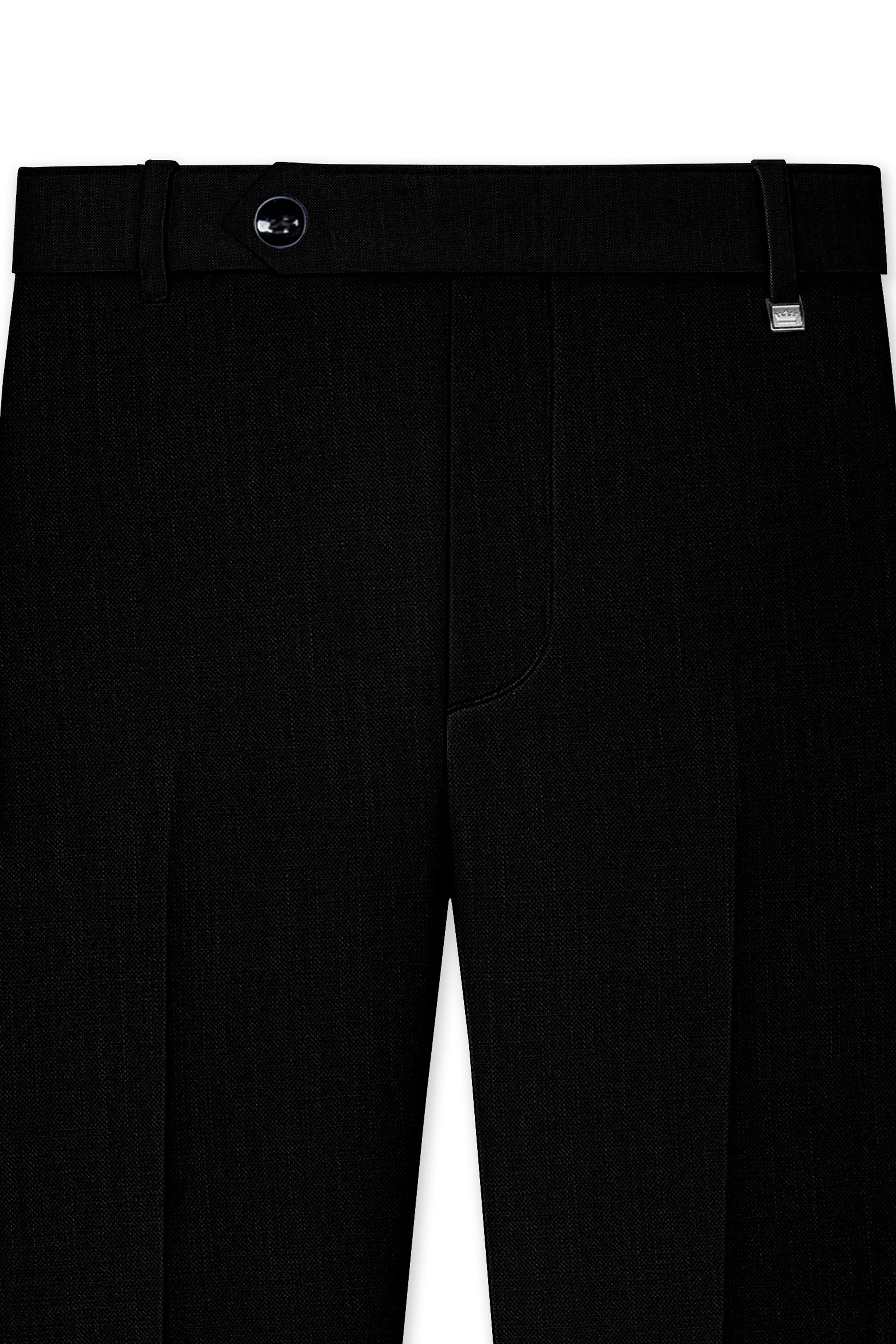 Jade Black Linen Performance Pant