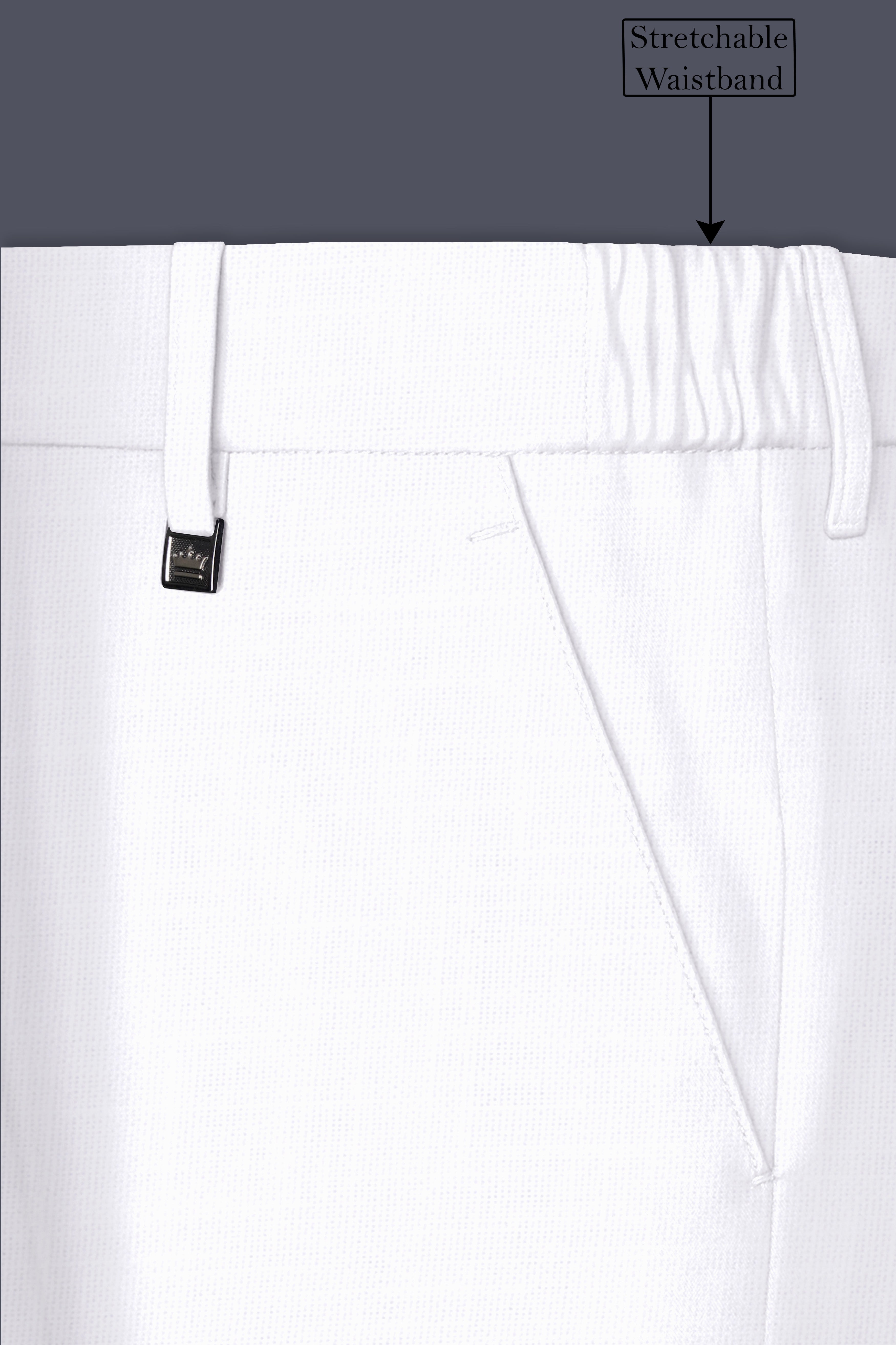 Bright White Linen Performance Pant