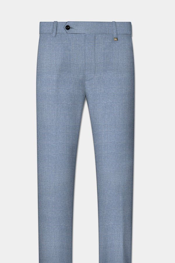 Bluish Wool Rich Pant