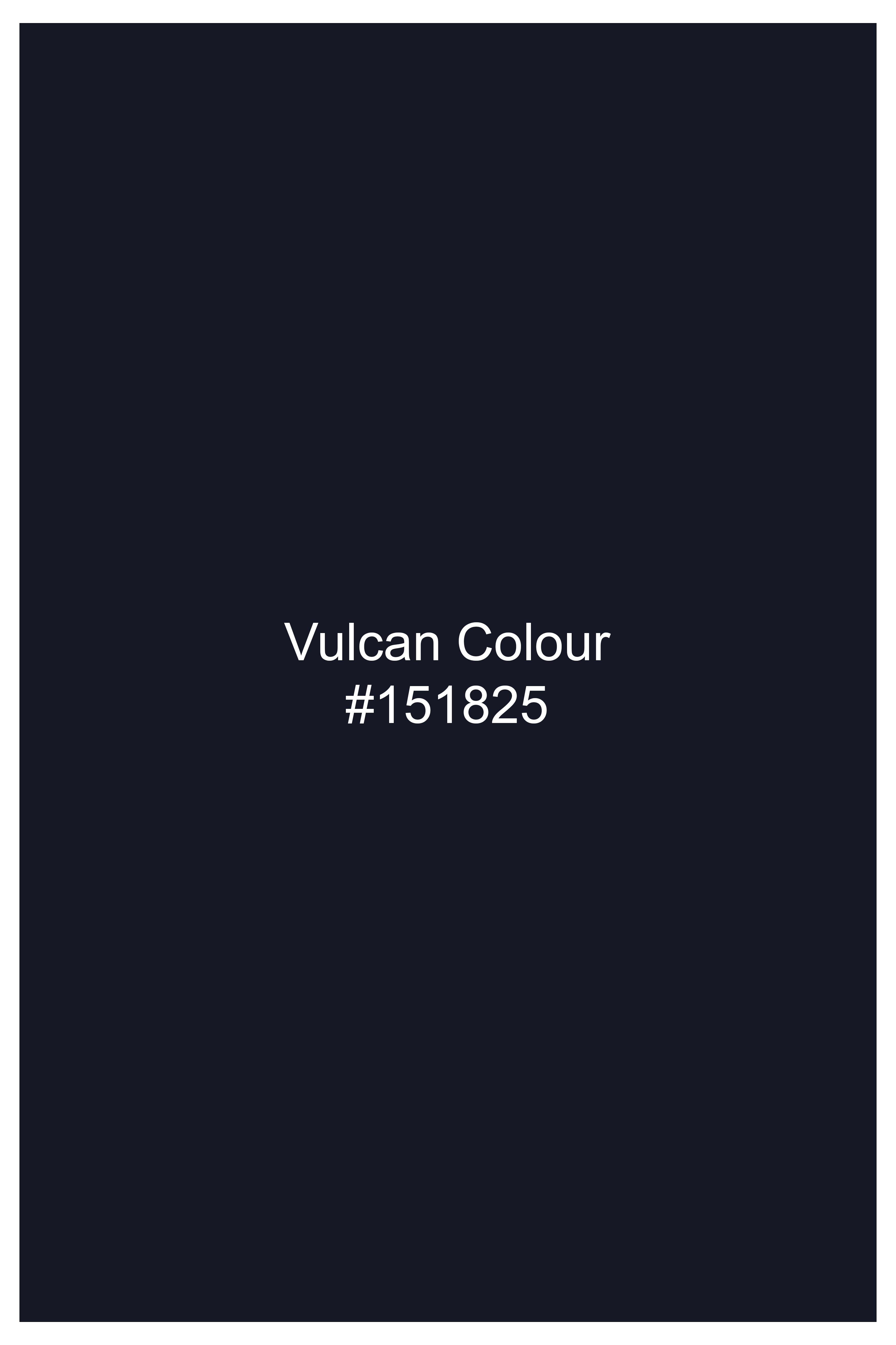Vulcan Blue Solid Wool Blend Pant