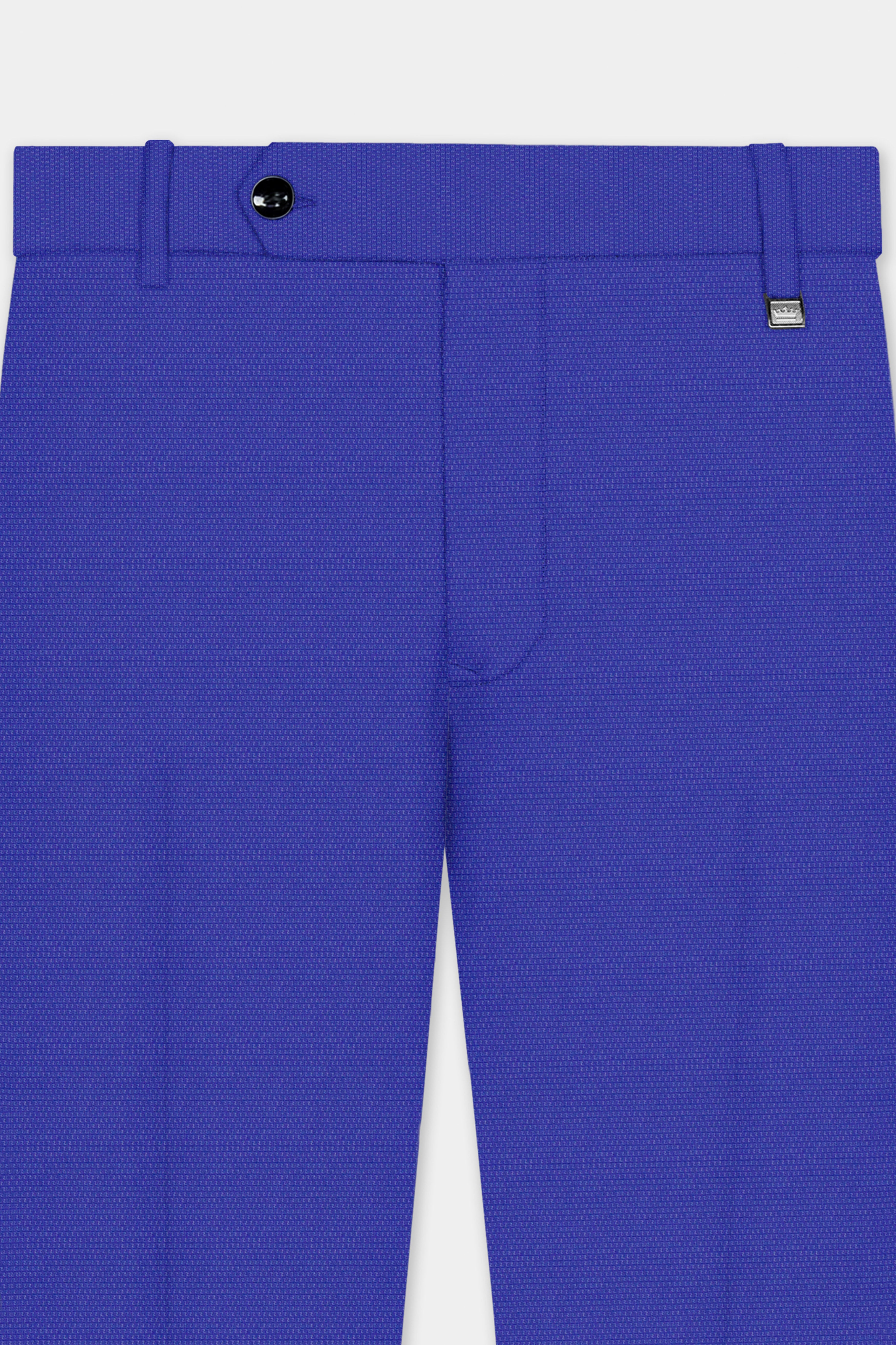 Catalina Blue Dobby Textured Wool Blend Pant