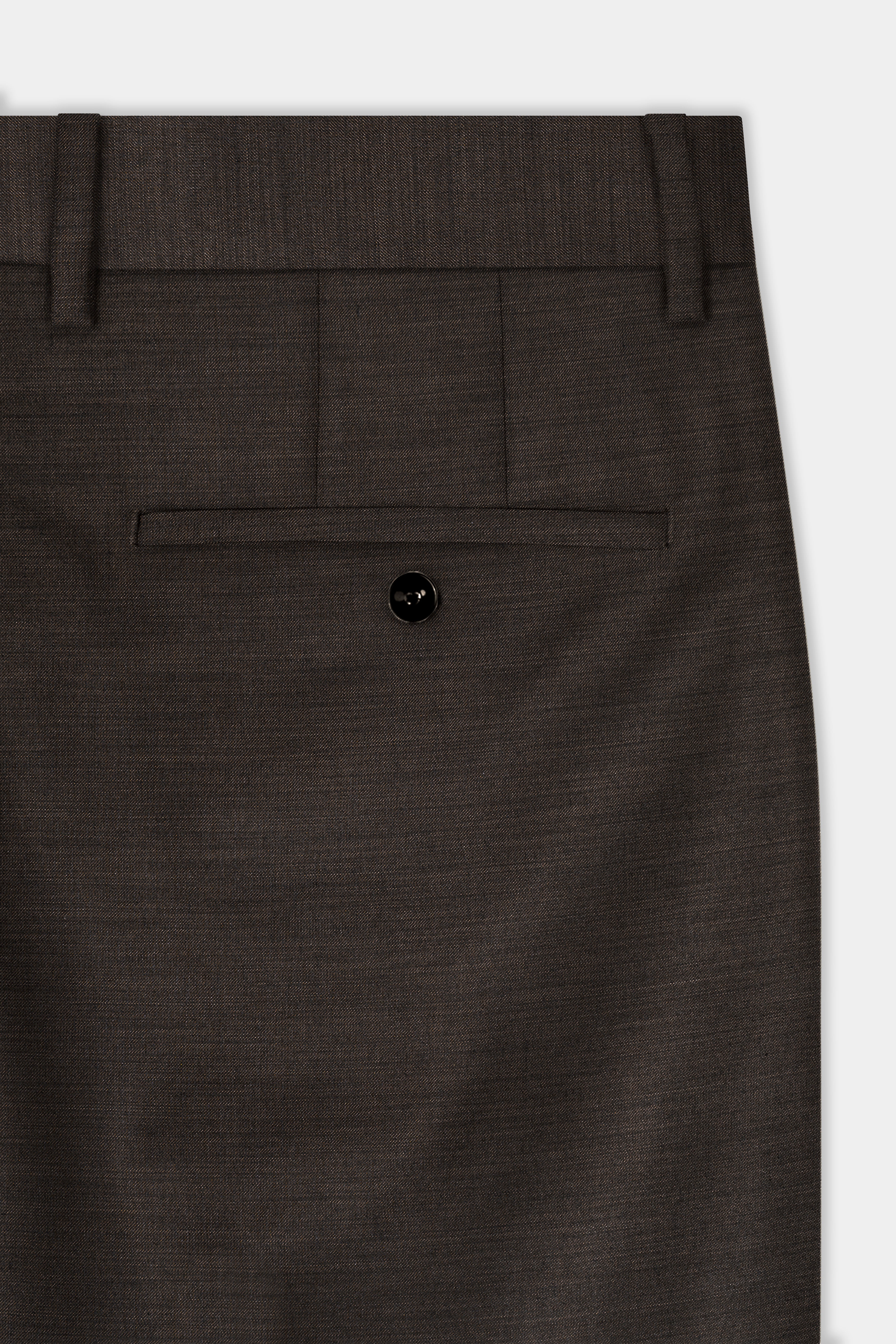 Eclipse Brown Textured Wool Blend Pant