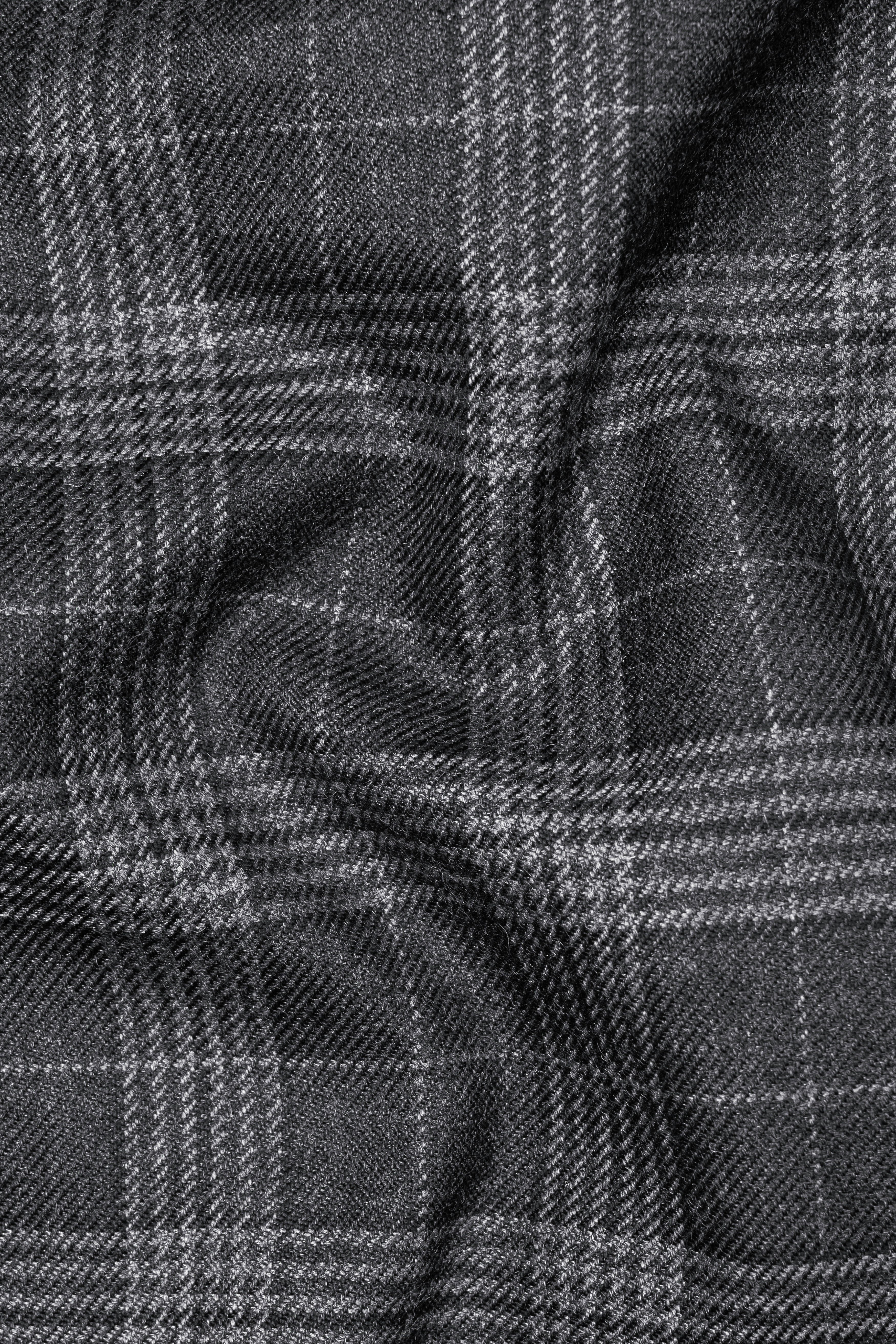 Heavy Metal Gray Plaid Tweed Pant
