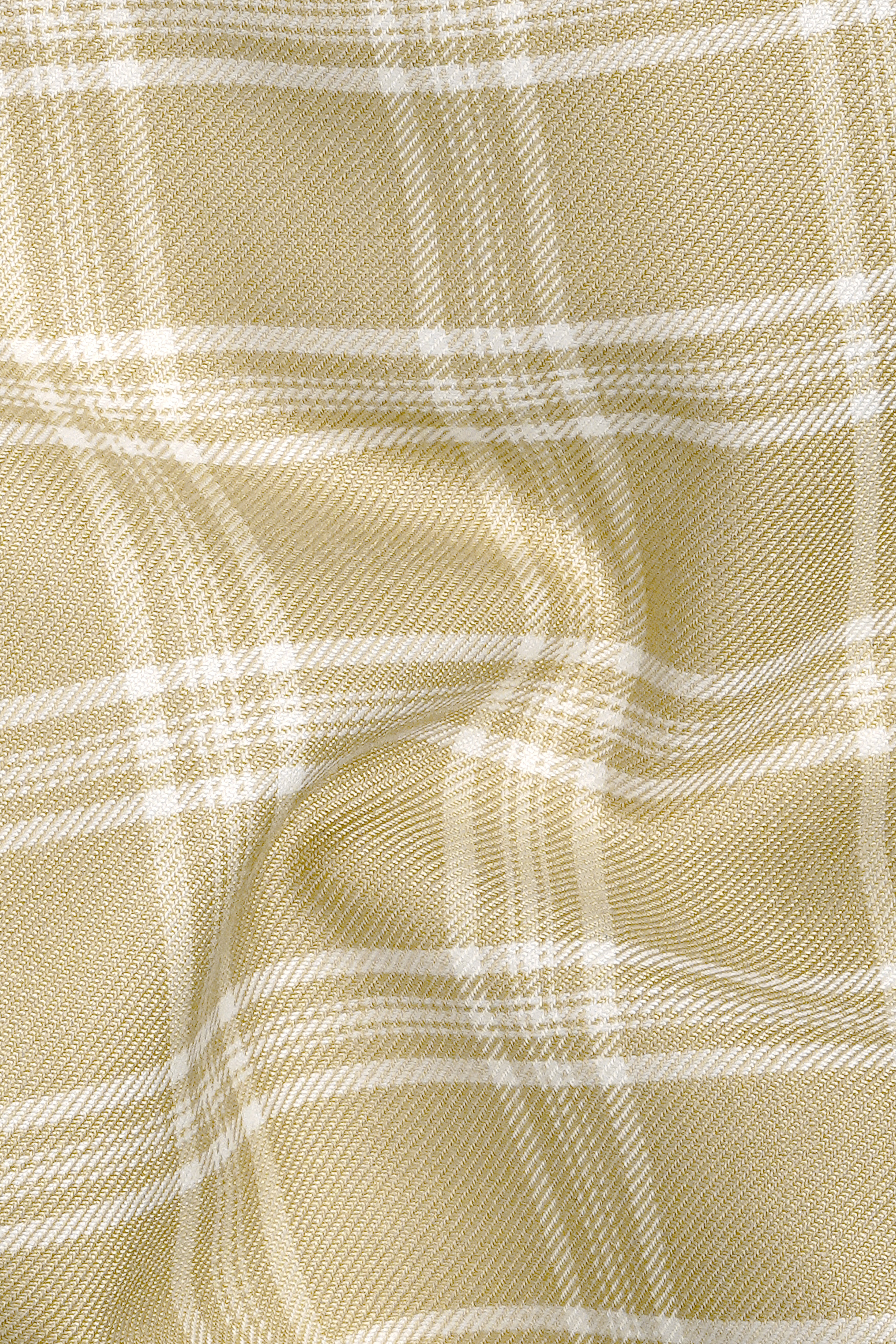 Desert Sand Cream Plaid Wool Blend Pant