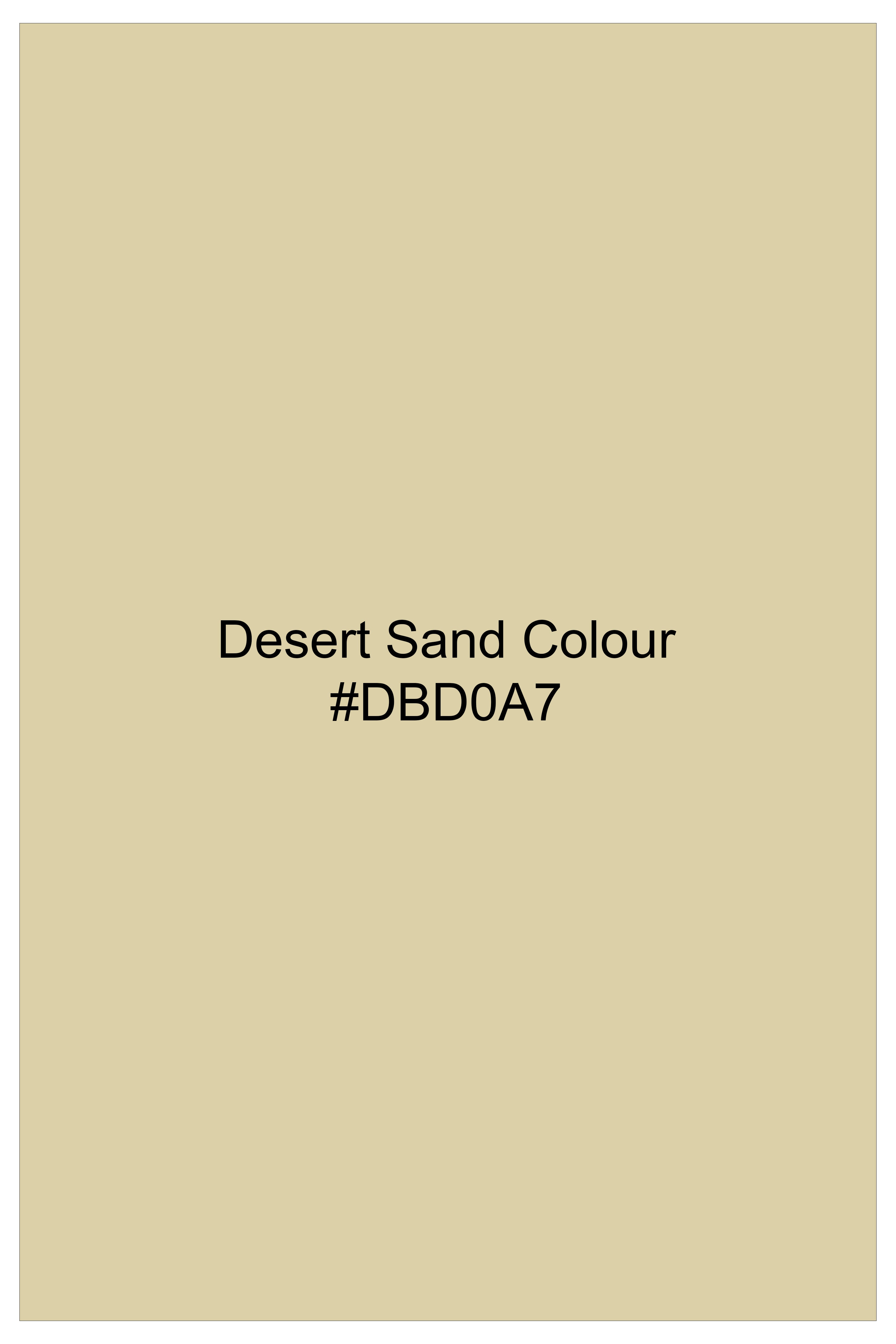 Desert Sand Cream Plaid Wool Blend Pant