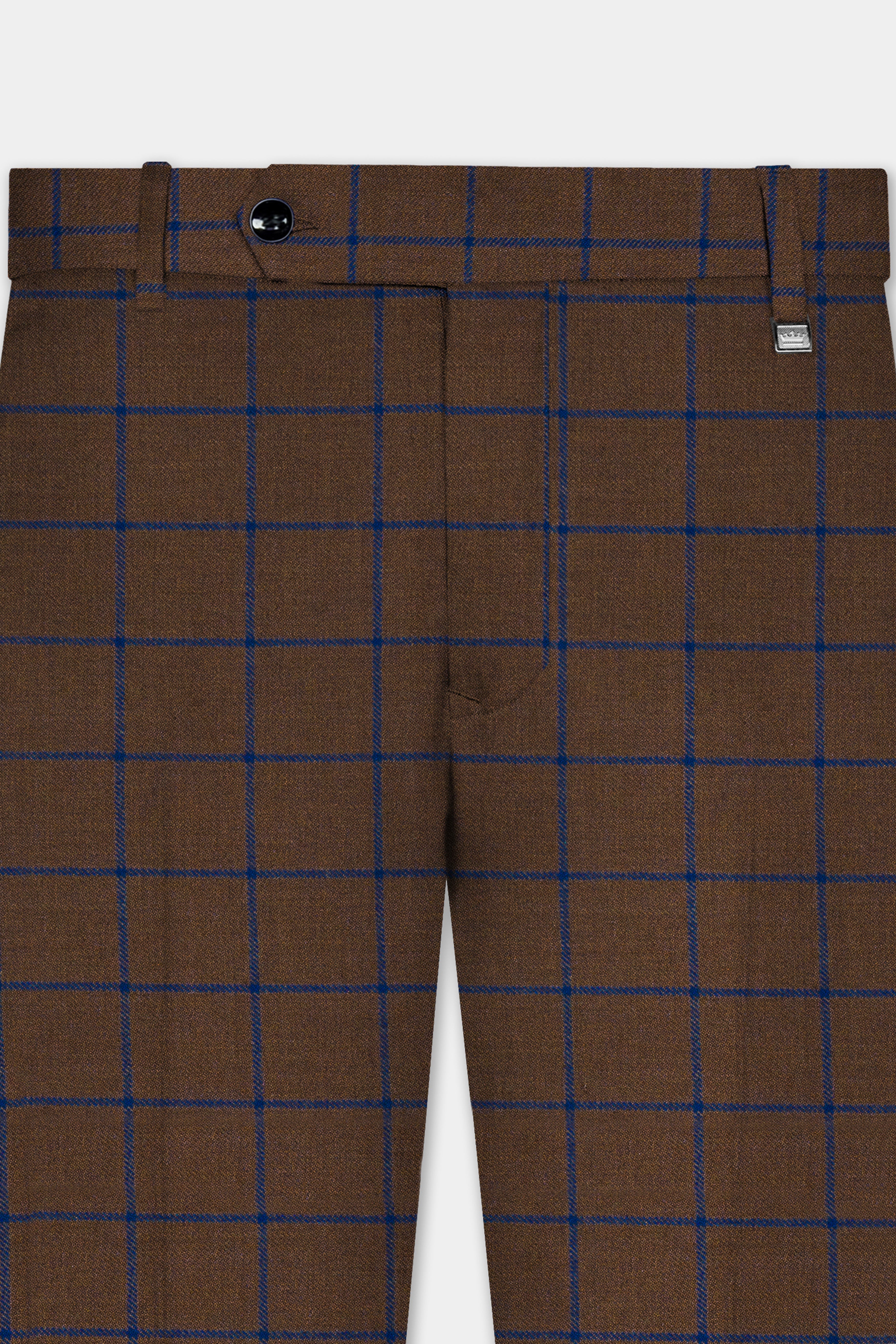 Bistre Brown with Catalina Blue Windowpane Pant