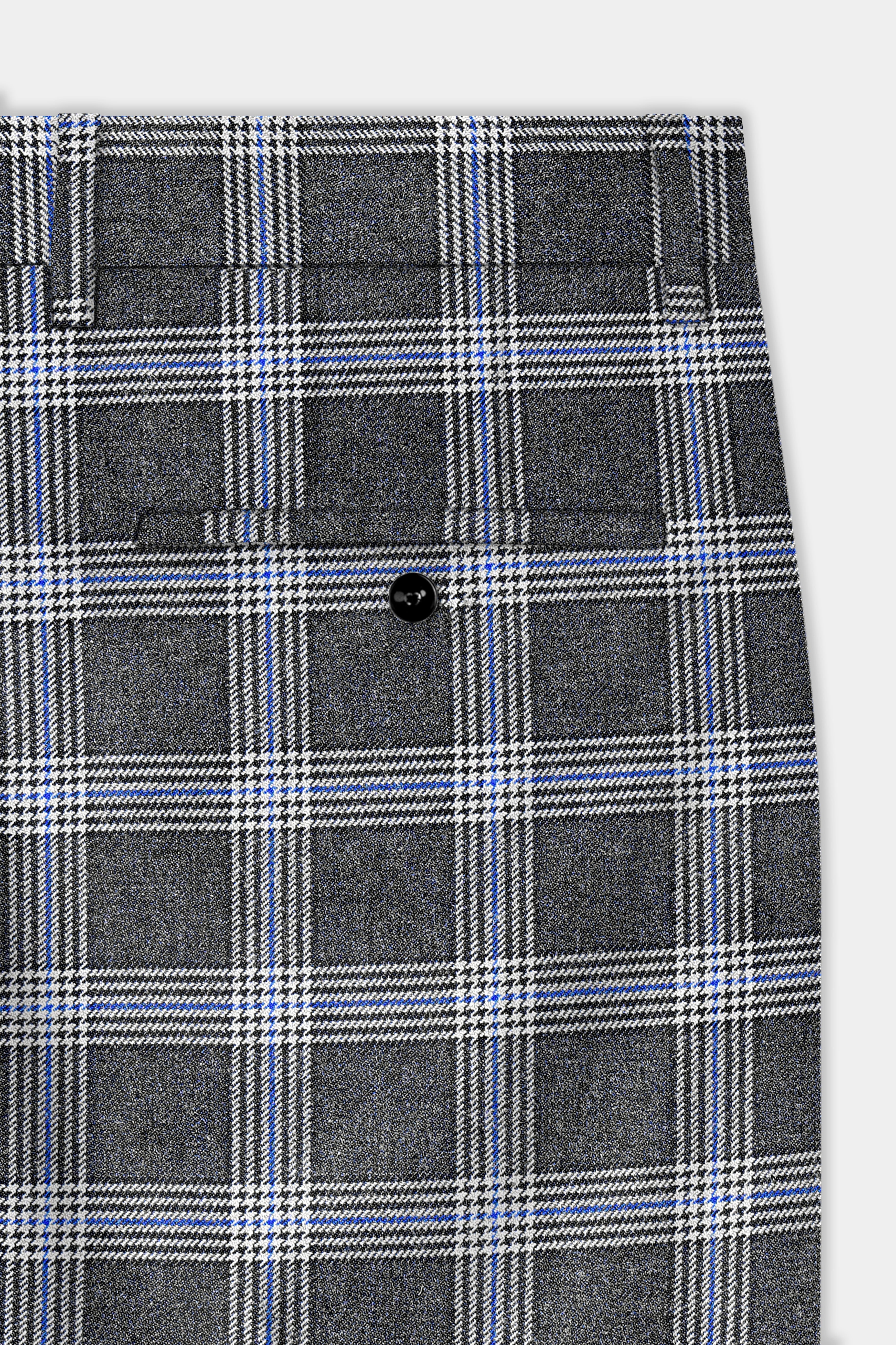 Iridium Gray Plaid Tweed Pant