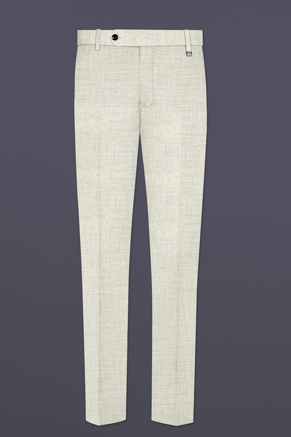Spanish Gray Textured Wool Blend Pant