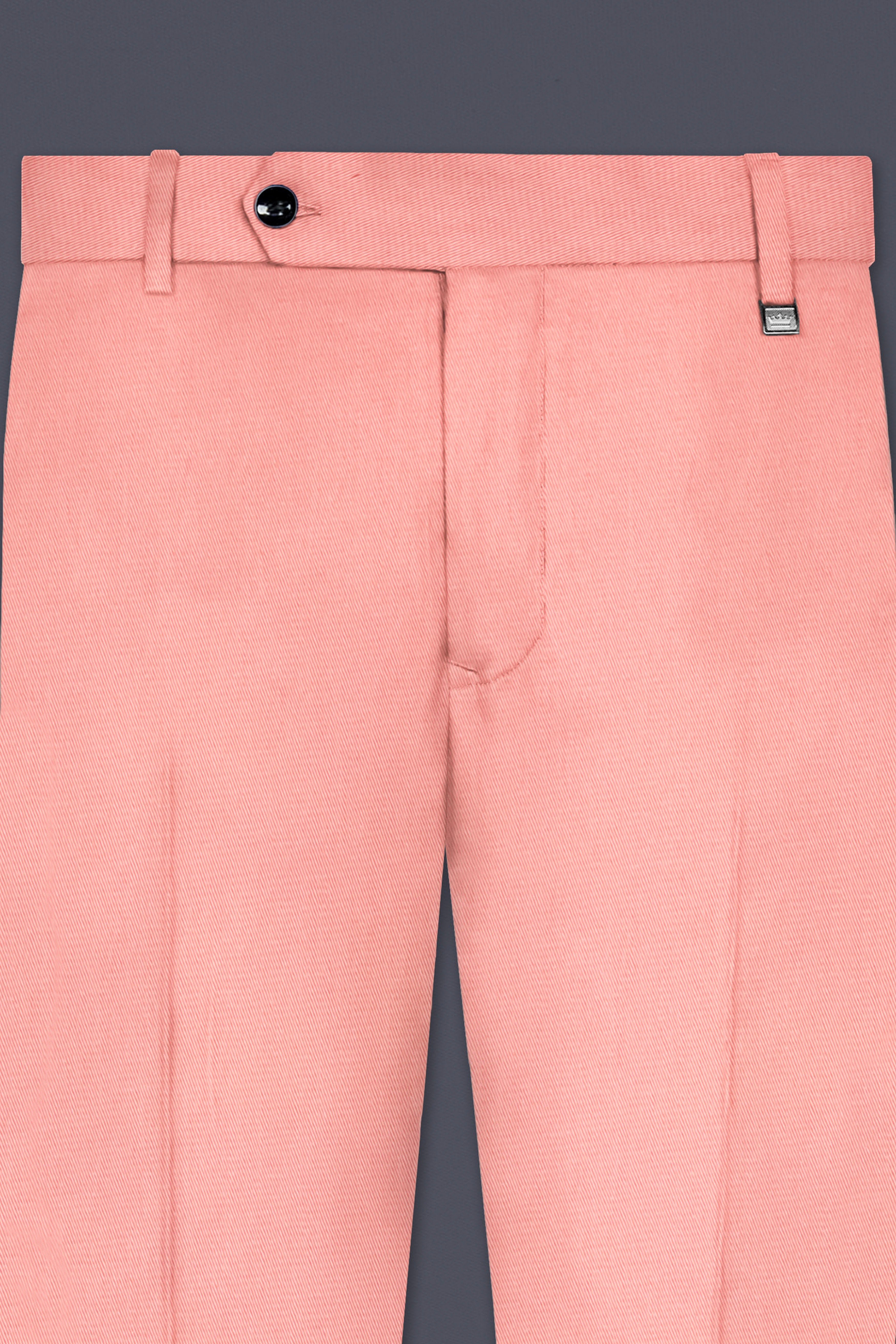 Flamingo Pink Solid Cotton Stretchable Waistband Pant