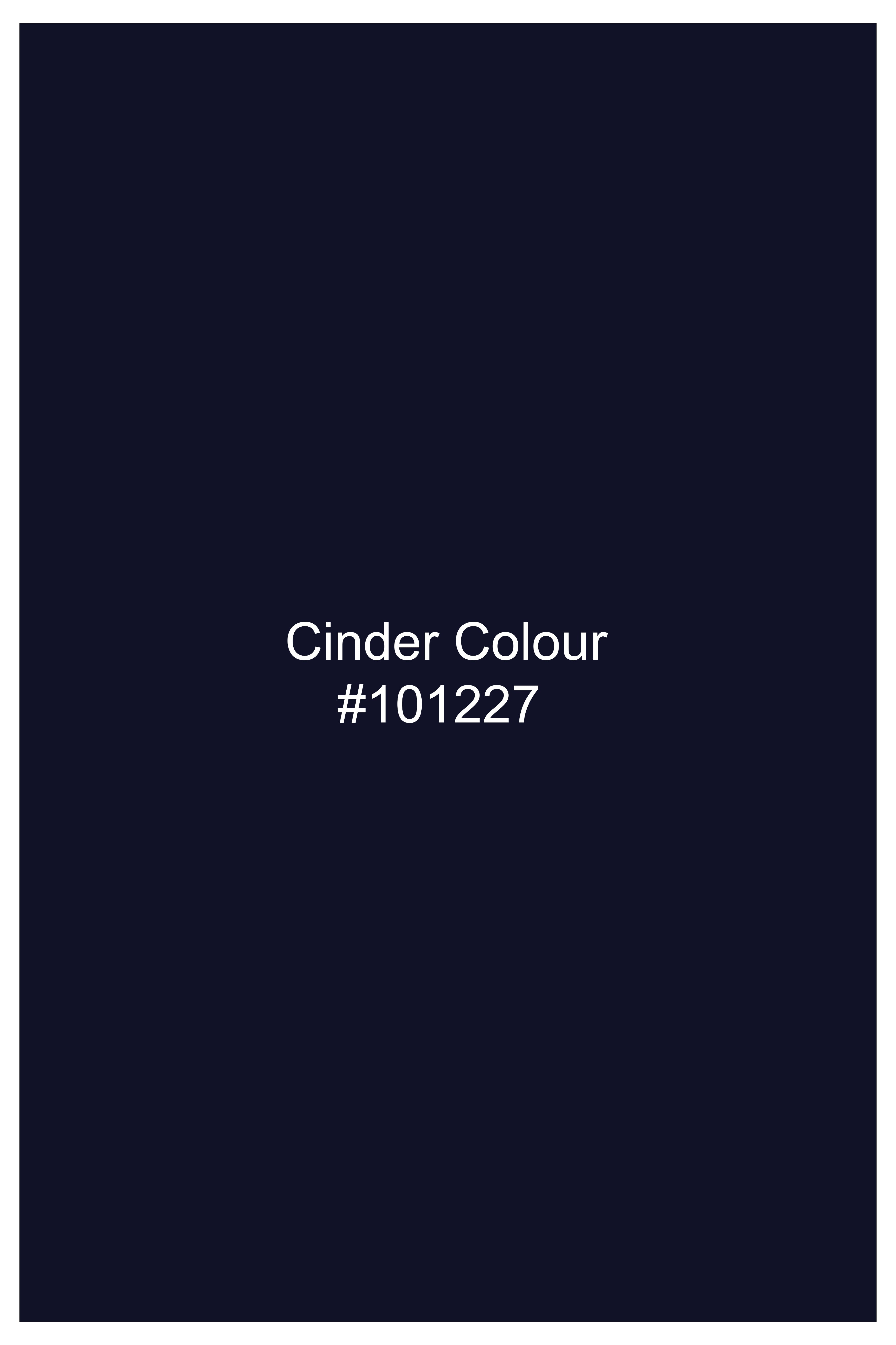 Cinder Blue Solid Cotton Stretchable Waistband Pant