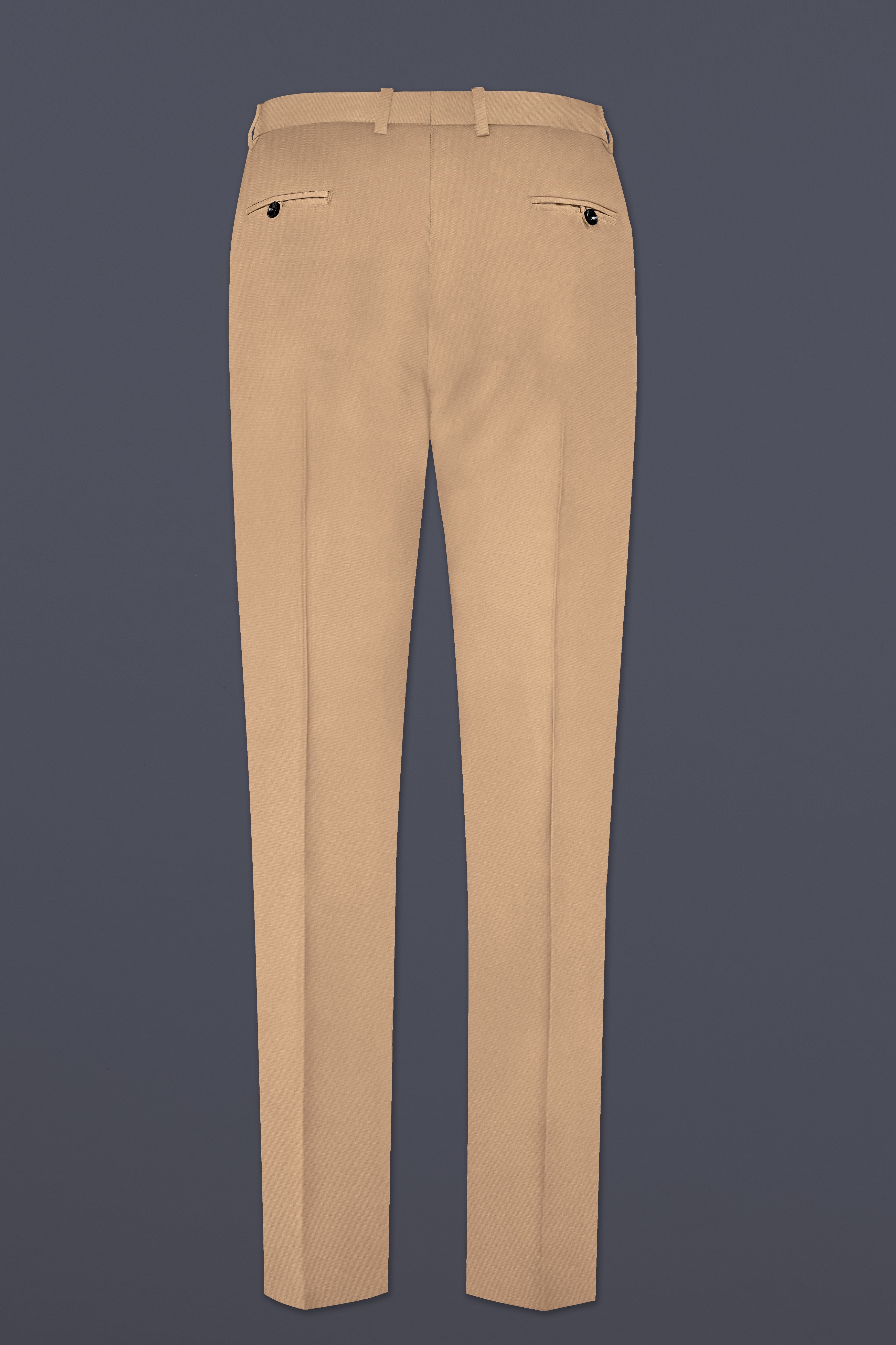 Cameo Cream Solid Cotton Stretchable Waistband Pant