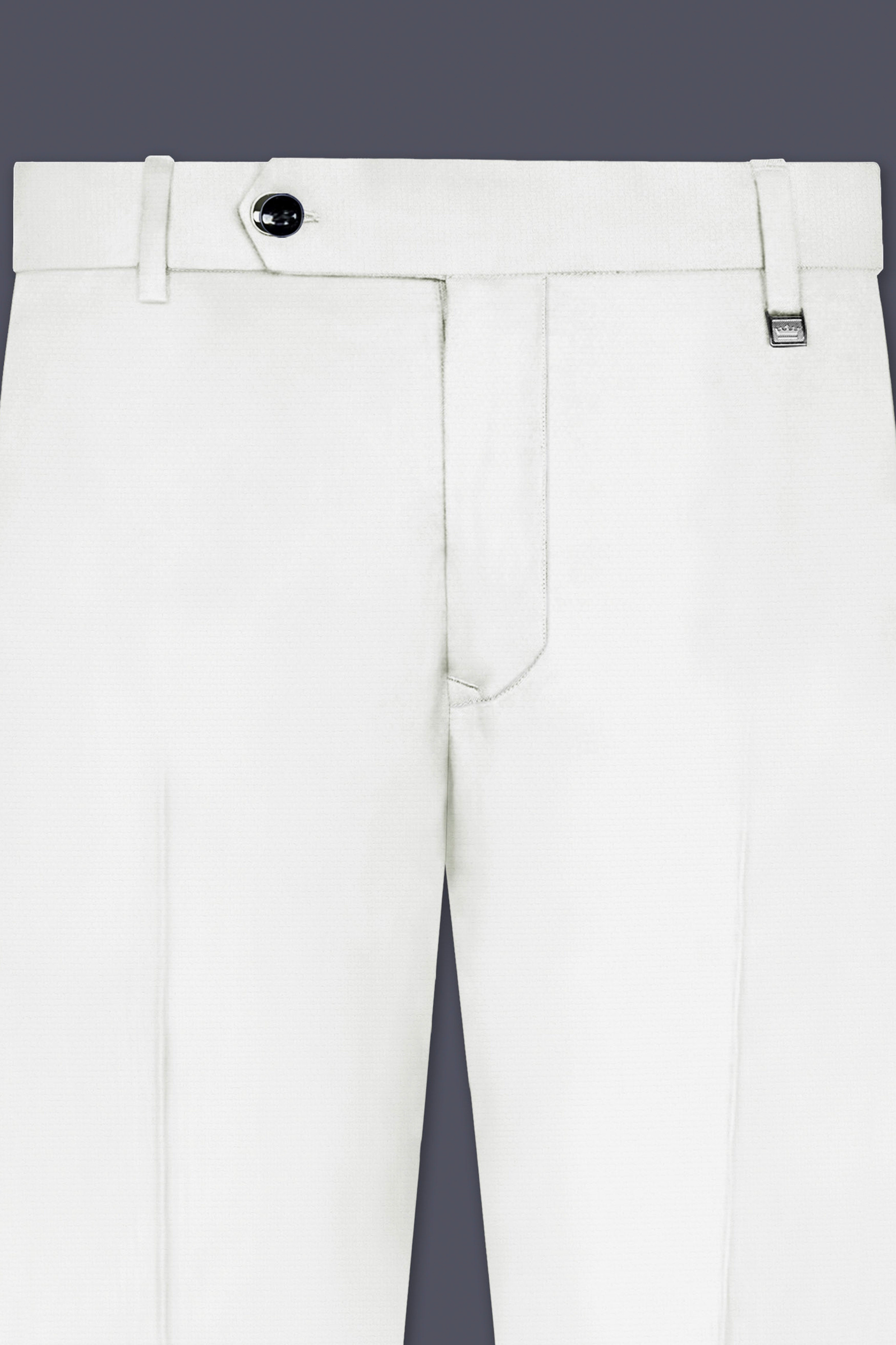 Merino Cream Solid Cotton Stretchable Waistband Pant