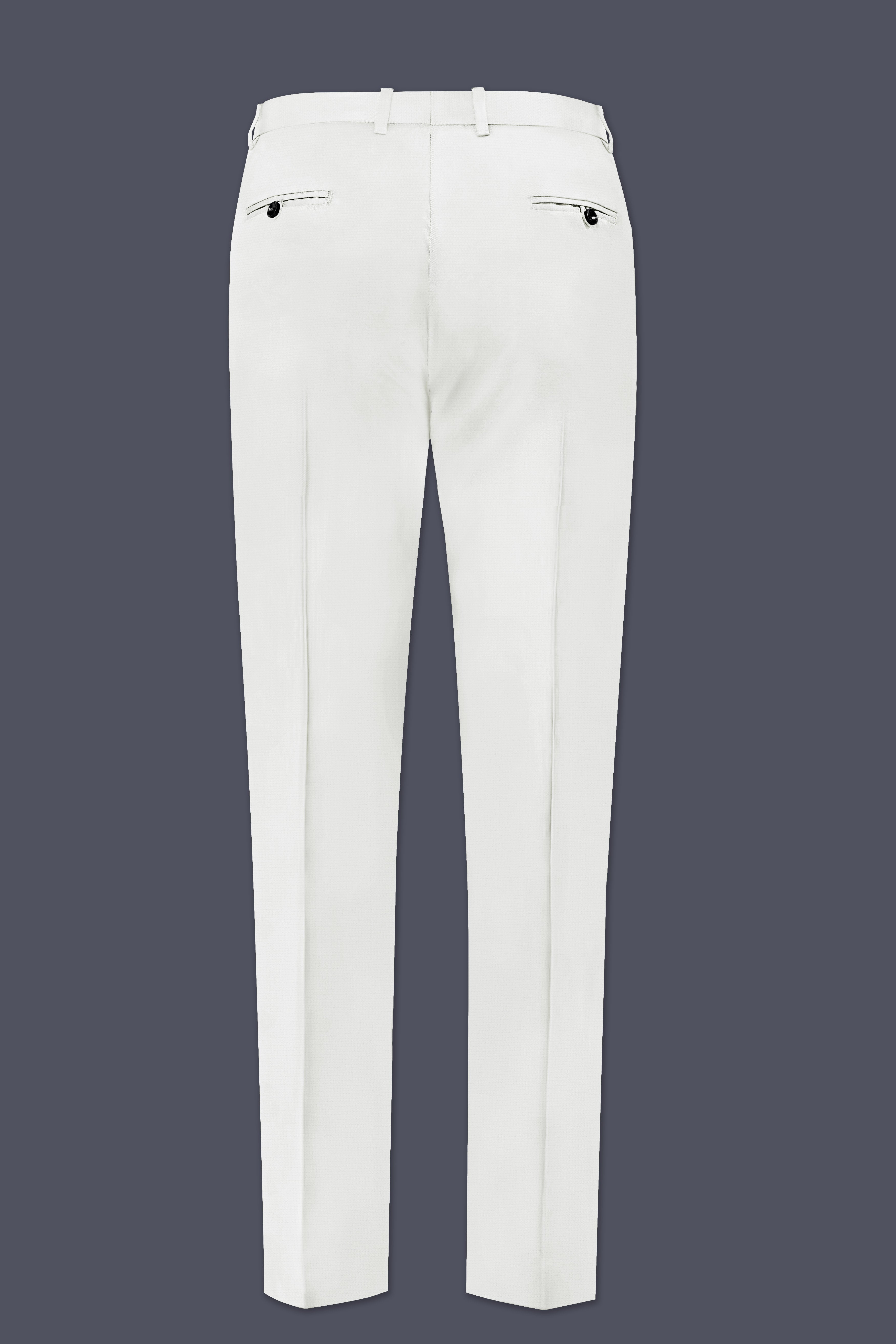 Merino Cream Solid Cotton Stretchable Waistband Pant