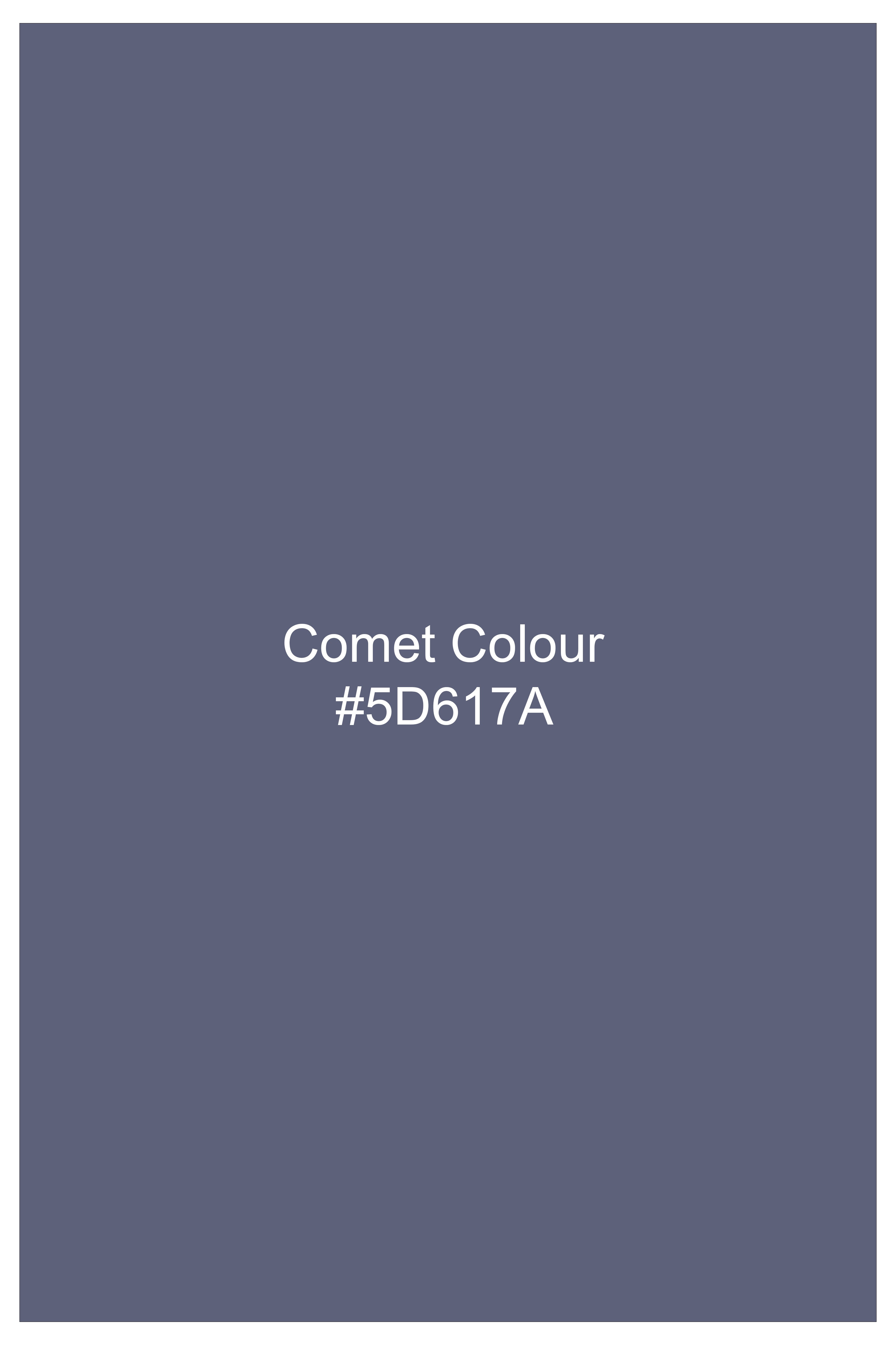 Zenith-Comet Blue Solid Wool Rich Stretchable traveler Pant