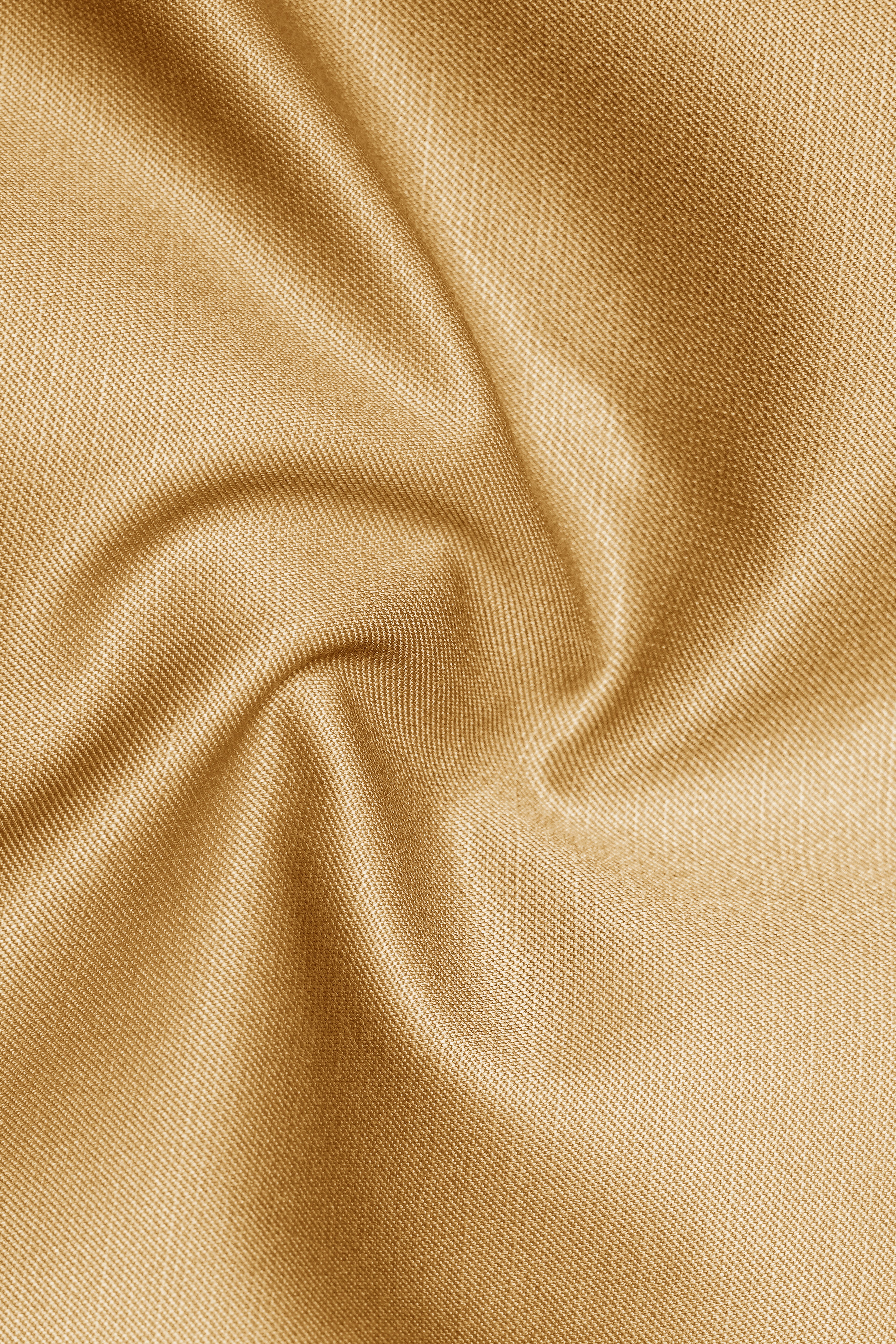 Marula-Desert Yellow Solid Wool Rich Slight Stretch Waistband Pant