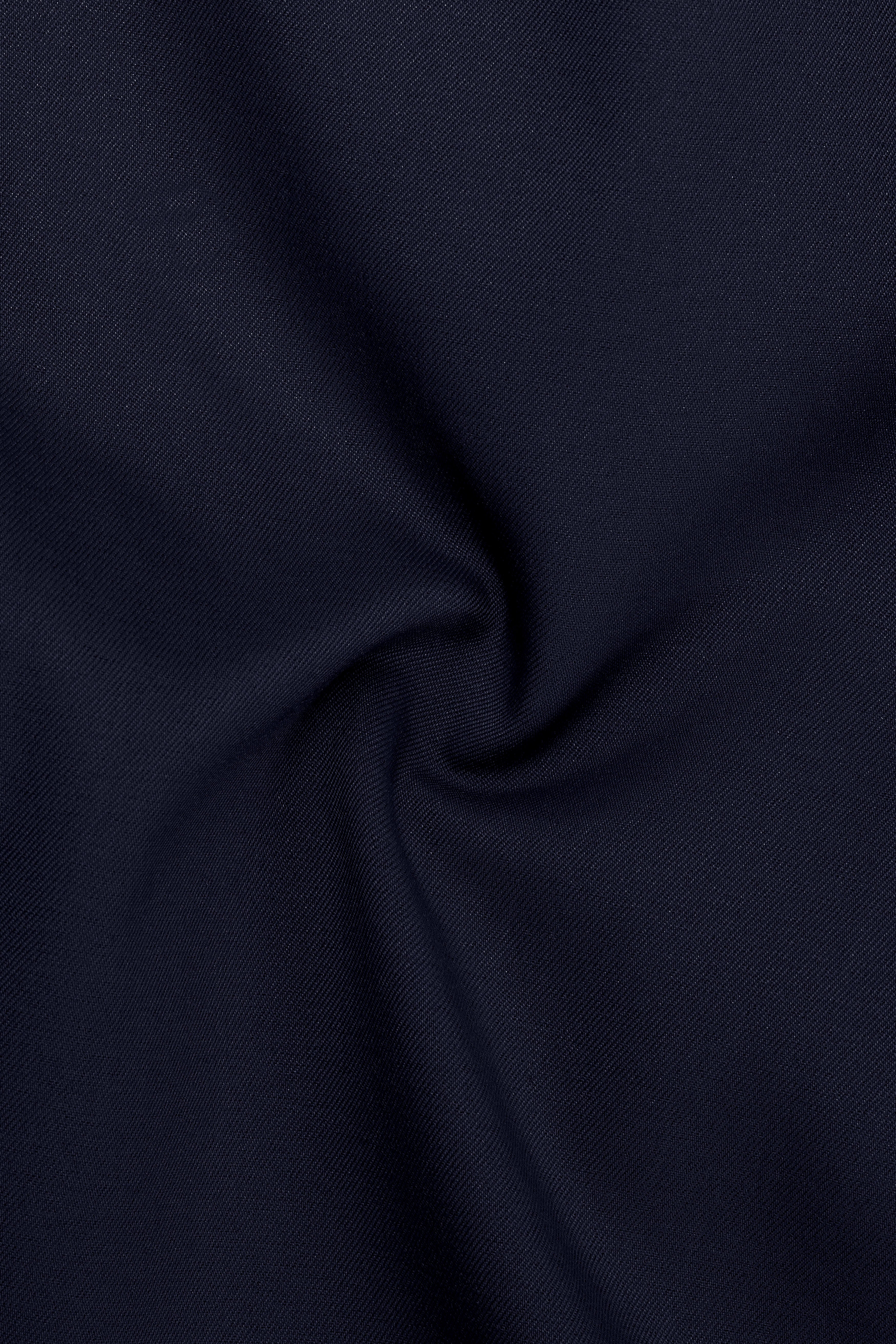 Vulcan Blue Solid Wool Rich Stretchable Waistband Pant