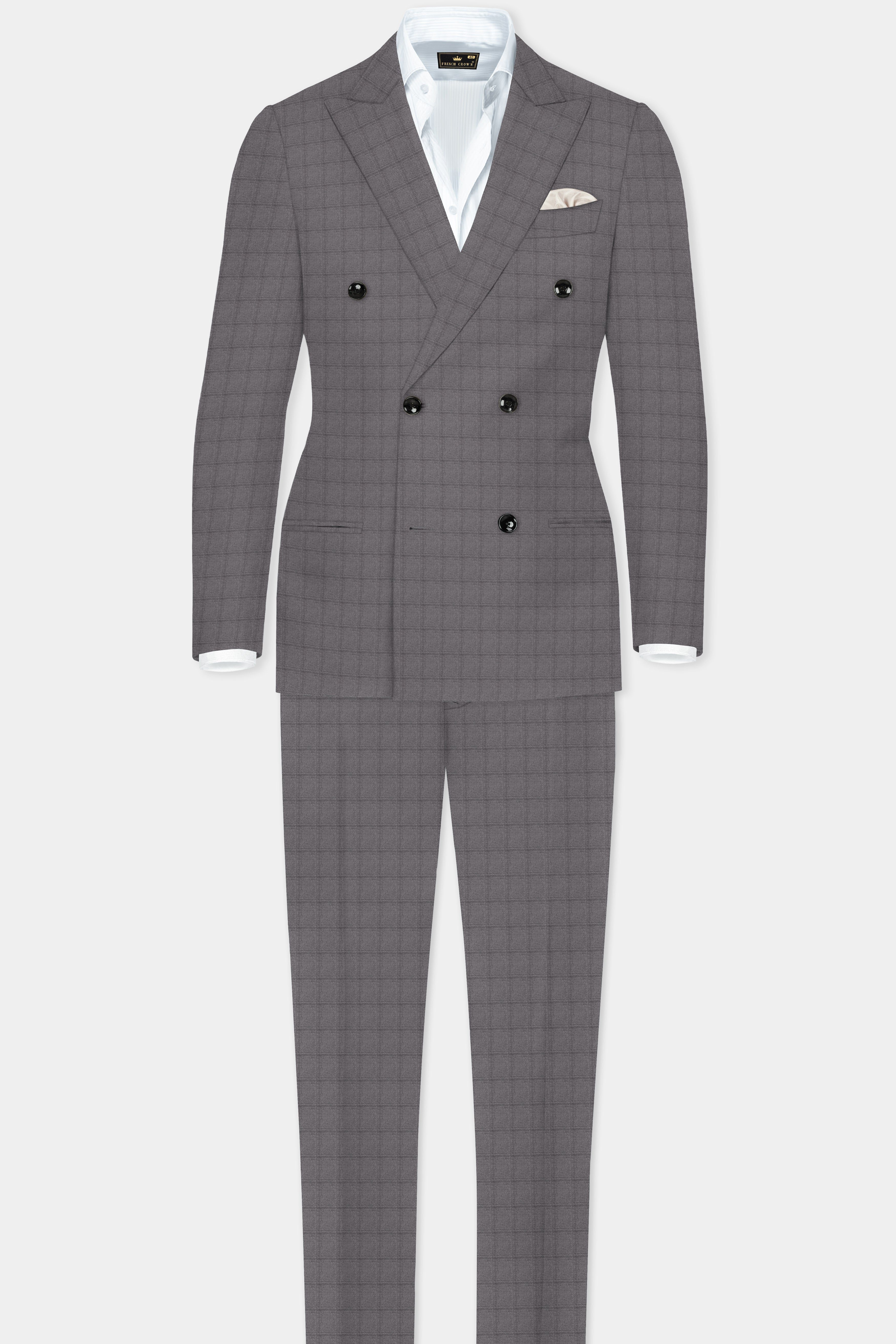 Ironside Gray Windows Wool Rich Stretchable Waistband Pant