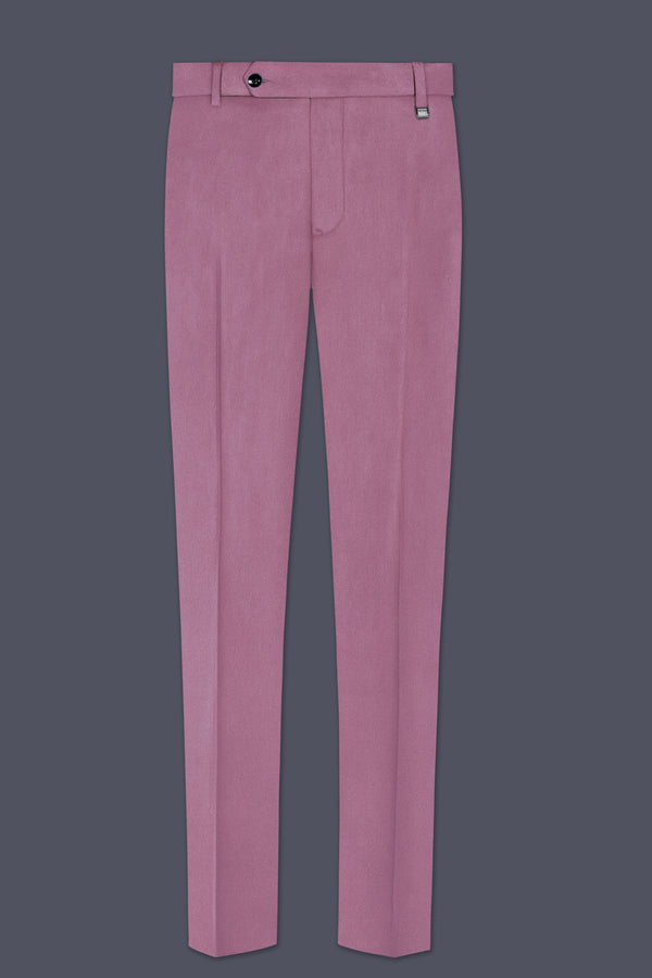Velrosa-Turkish Rose Textured Velvet Stretchable Waistband Pant