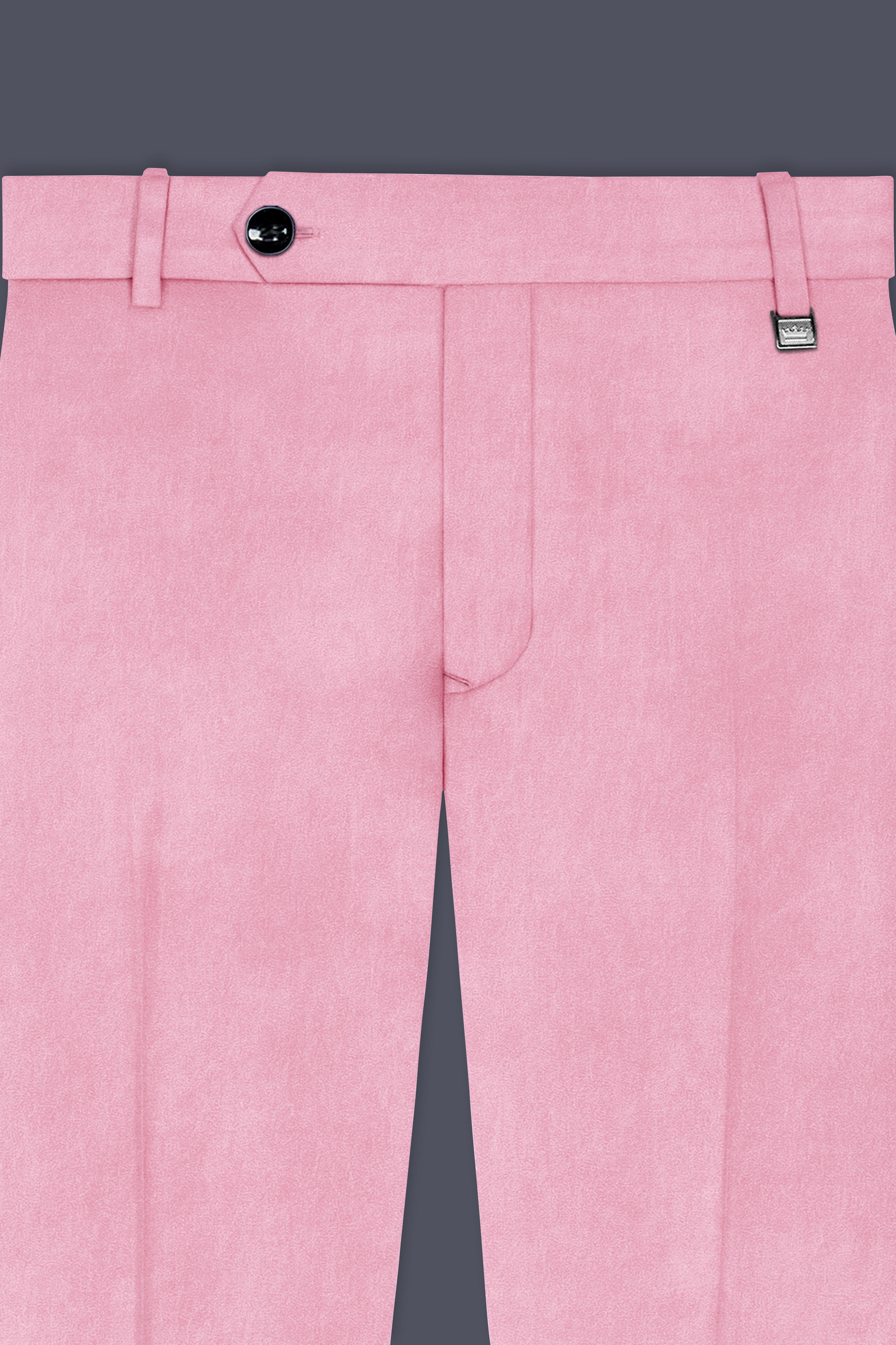 Fleurvel-Azalea Pink Velvet Stretchable Waistband Pant