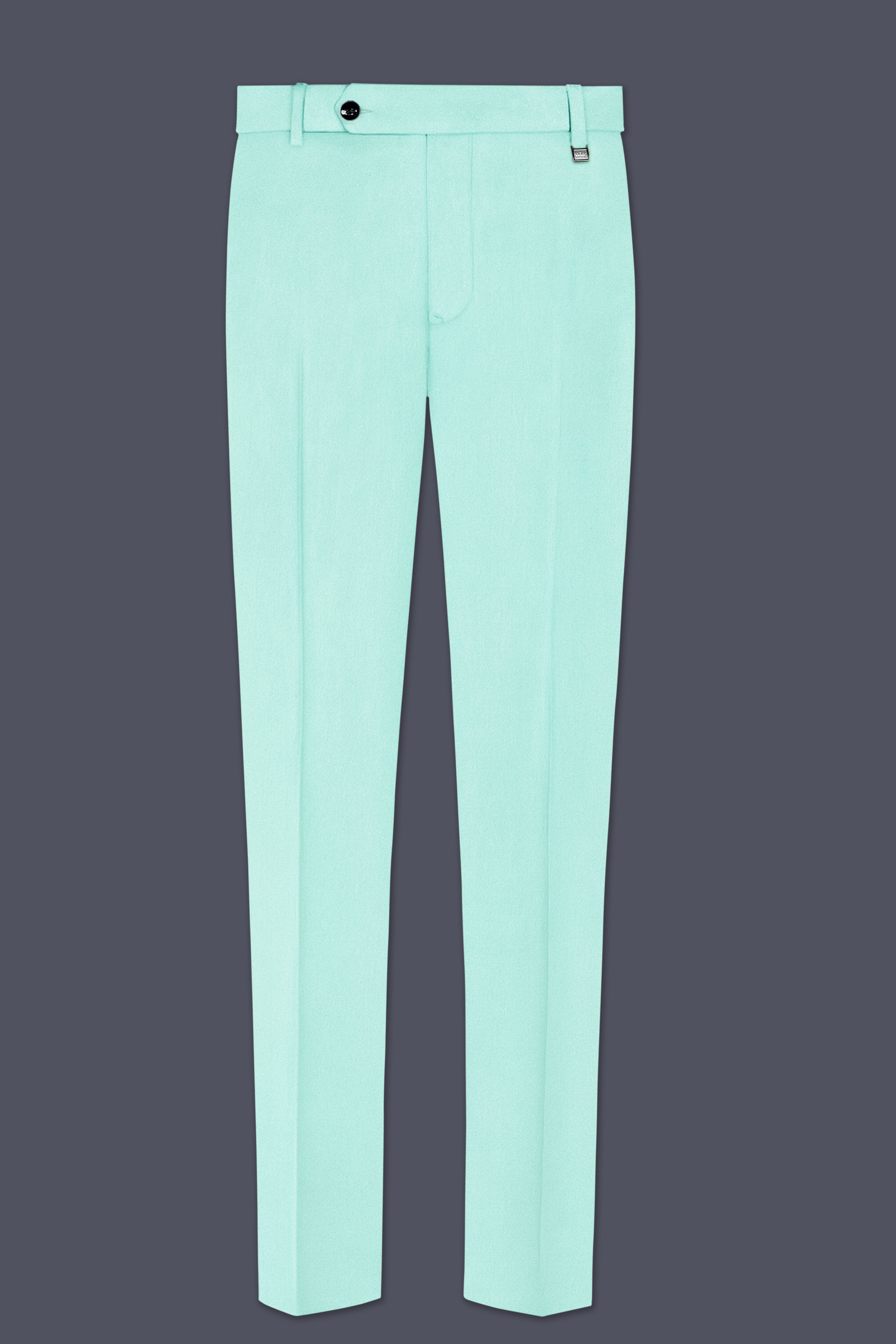 Verdalis-Cruise Green Textured Velvet Stretchable Waistband Pant