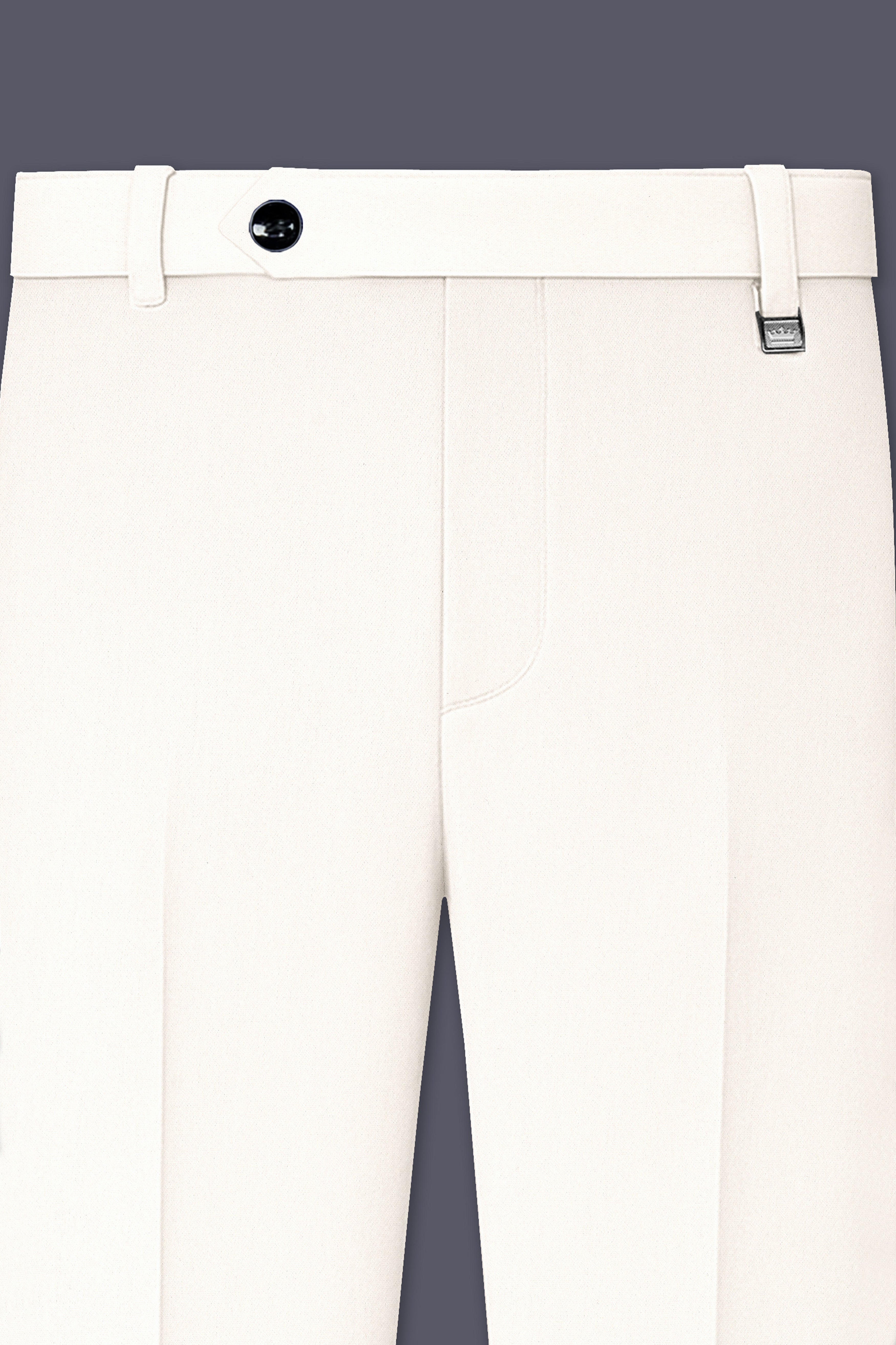 Biancore-Vista White 4-Way Stretch Premium Cotton Pant