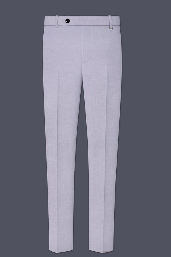Mistivell-Mountain Mist Gray Wool Rich Stretchable Waistband Pant