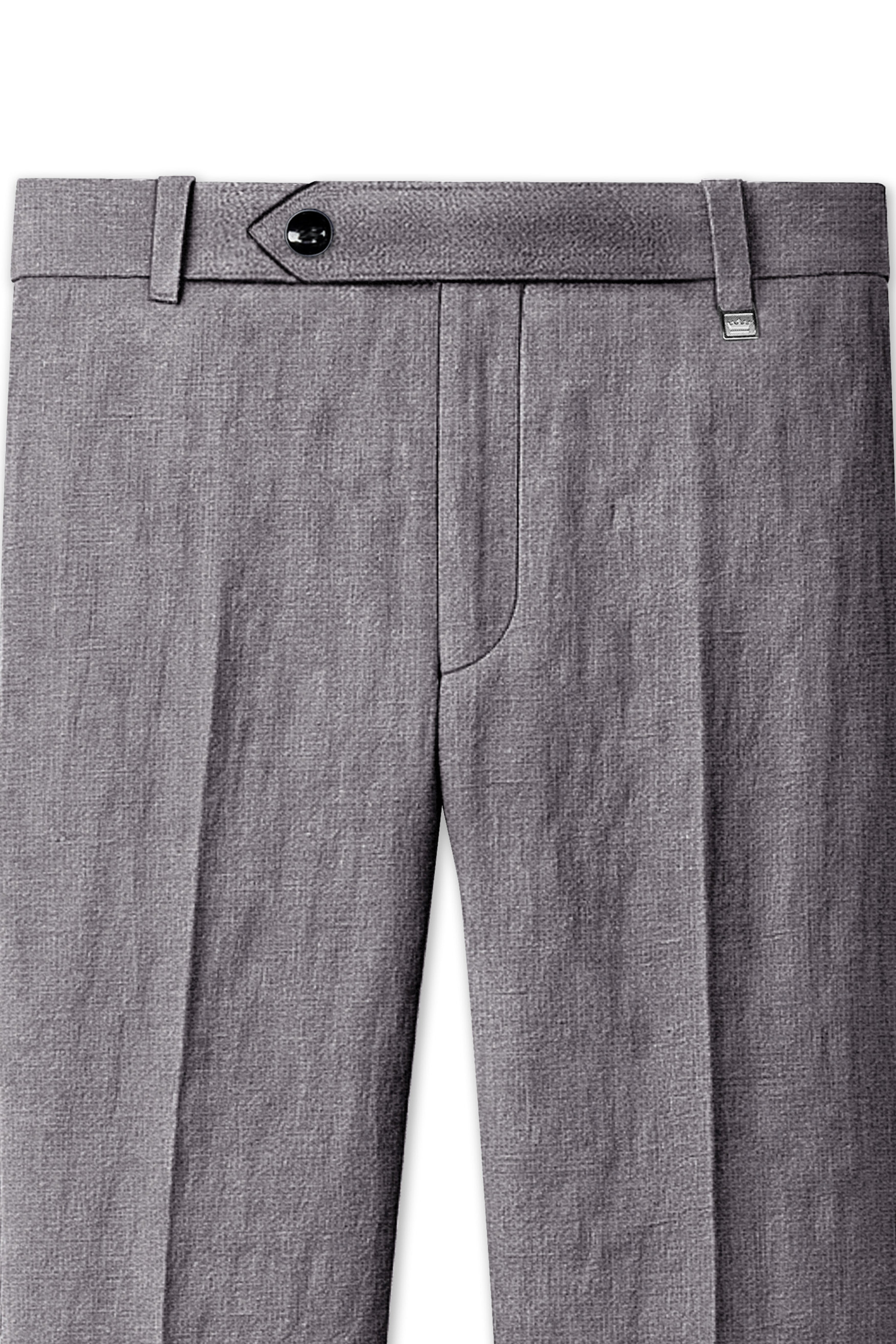 Cinerro-Monsoon Gray Luxurious Linen Stretchable Waistband Pant