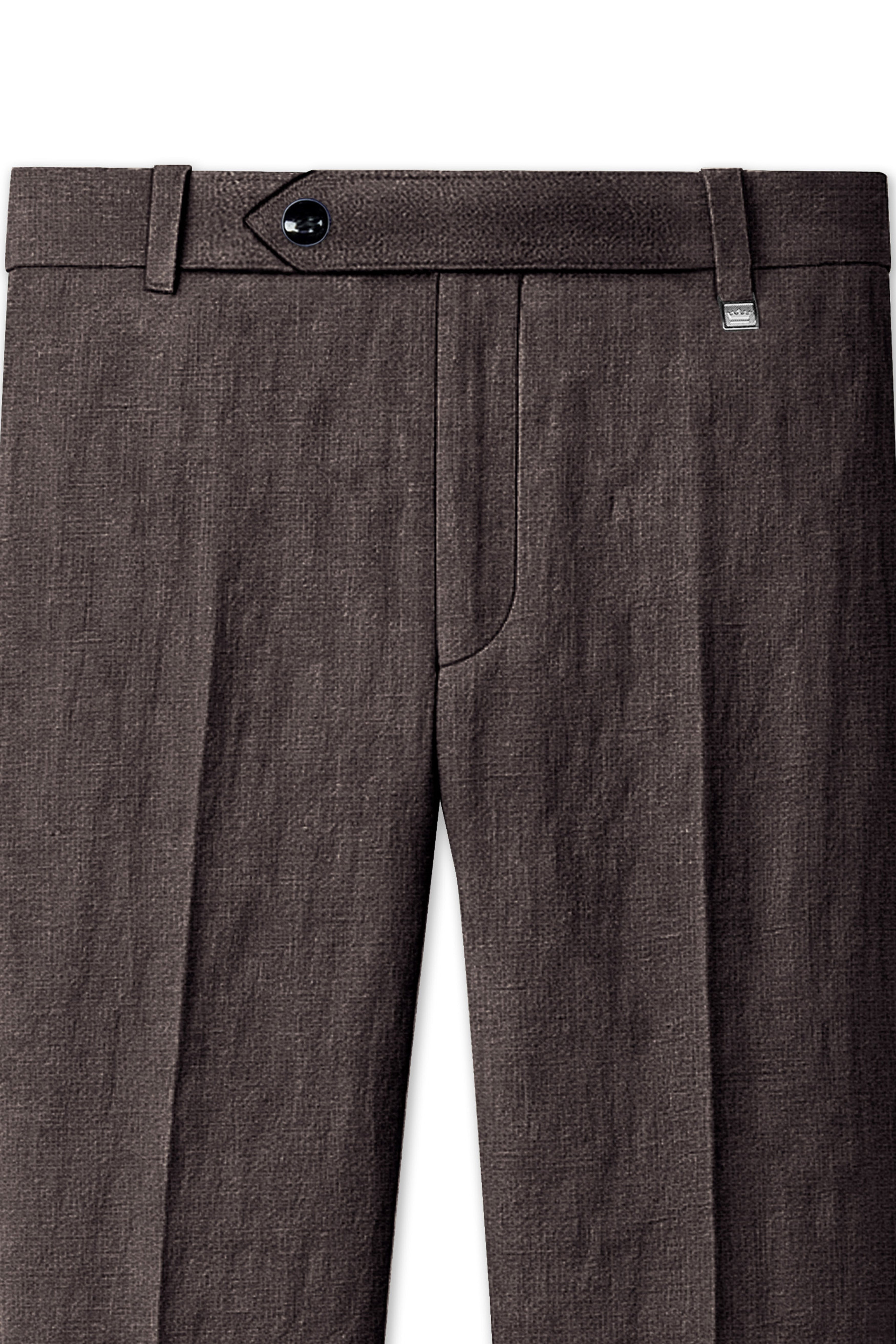 Terravo-Iridium Brown Luxurious Linen Stretchable Waistband Pant
