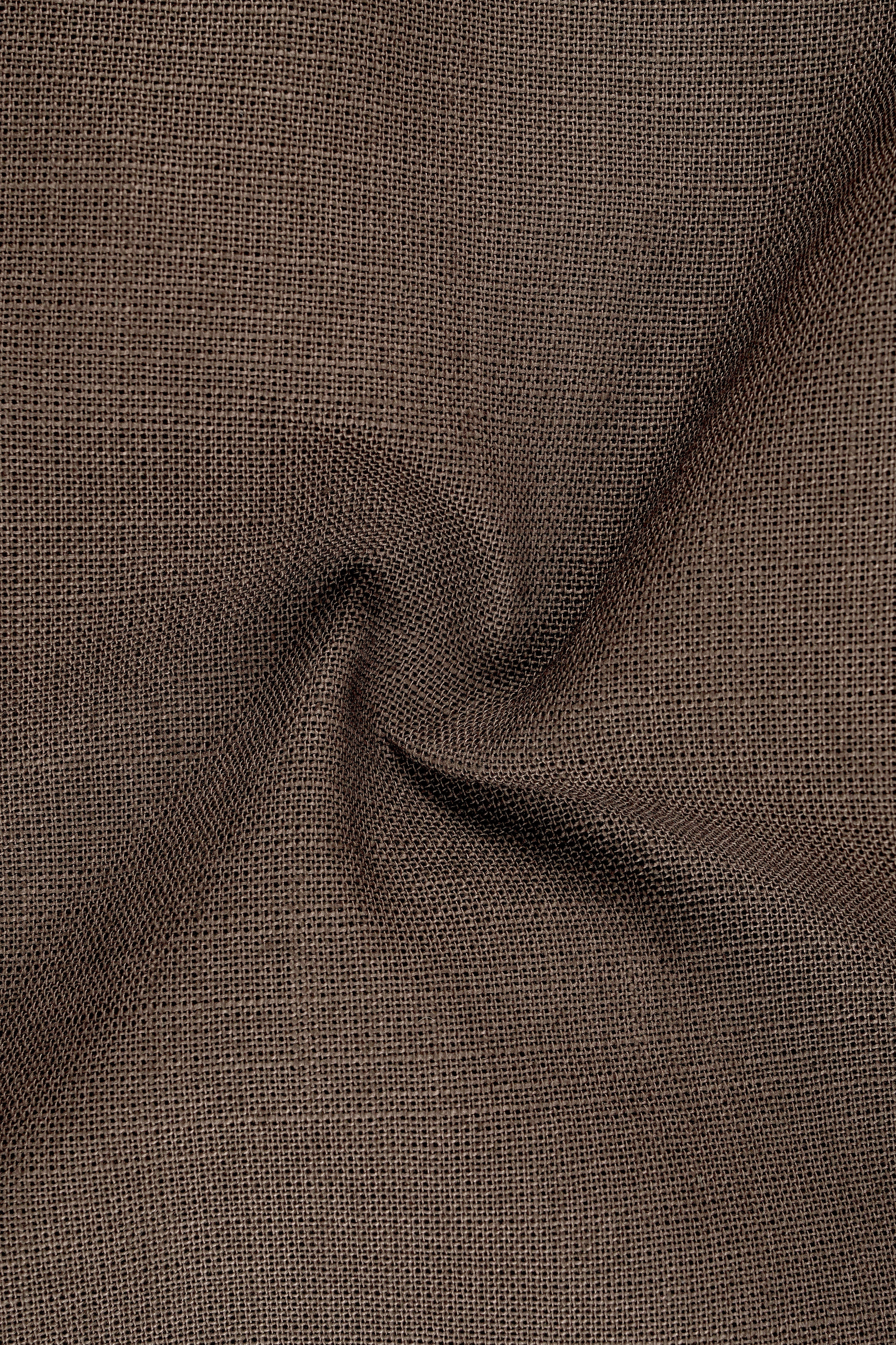 Velbrun-Kabul Brown Luxurious Linen Stretchable Waistband Pant