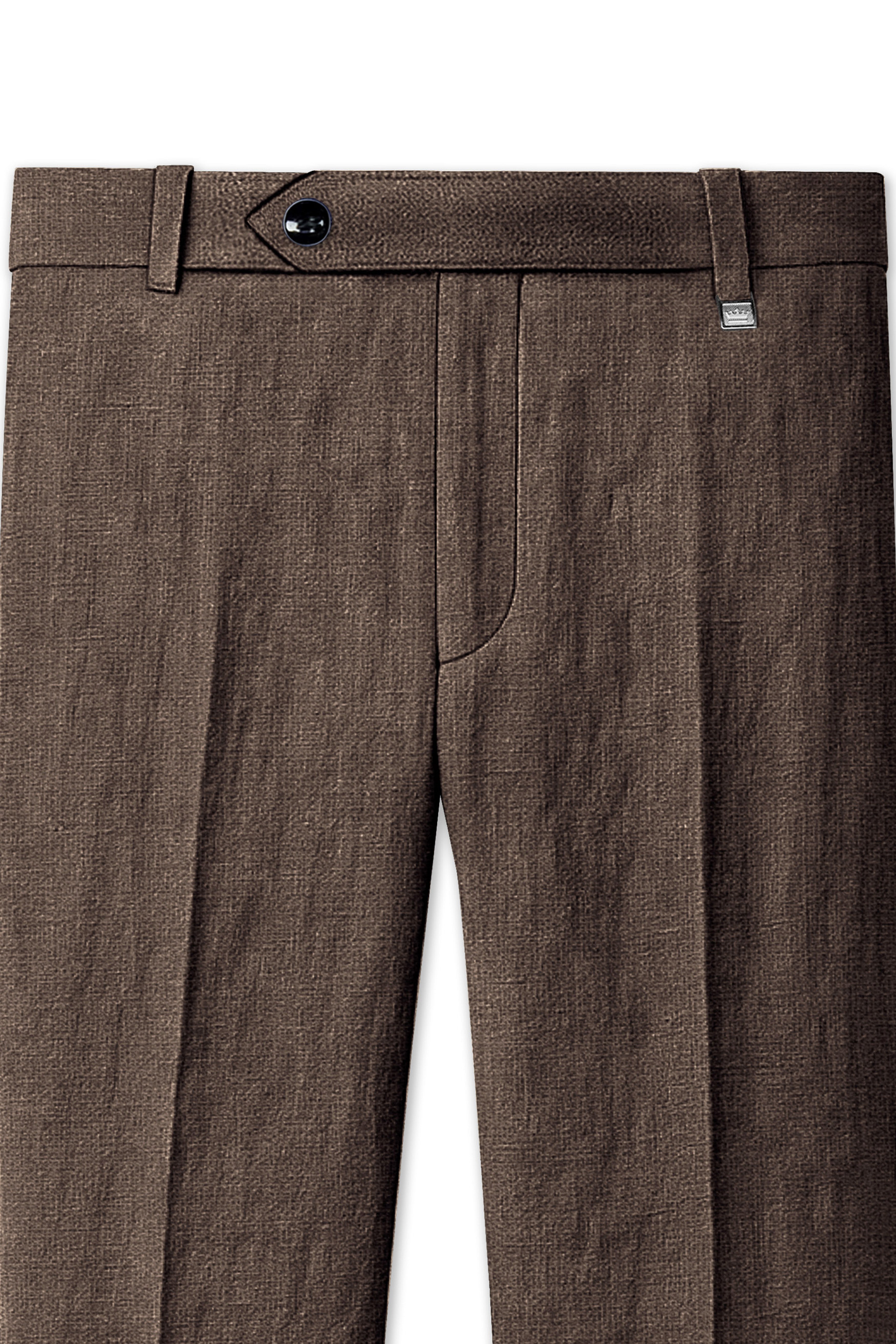 Velbrun-Kabul Brown Luxurious Linen Stretchable Waistband Pant