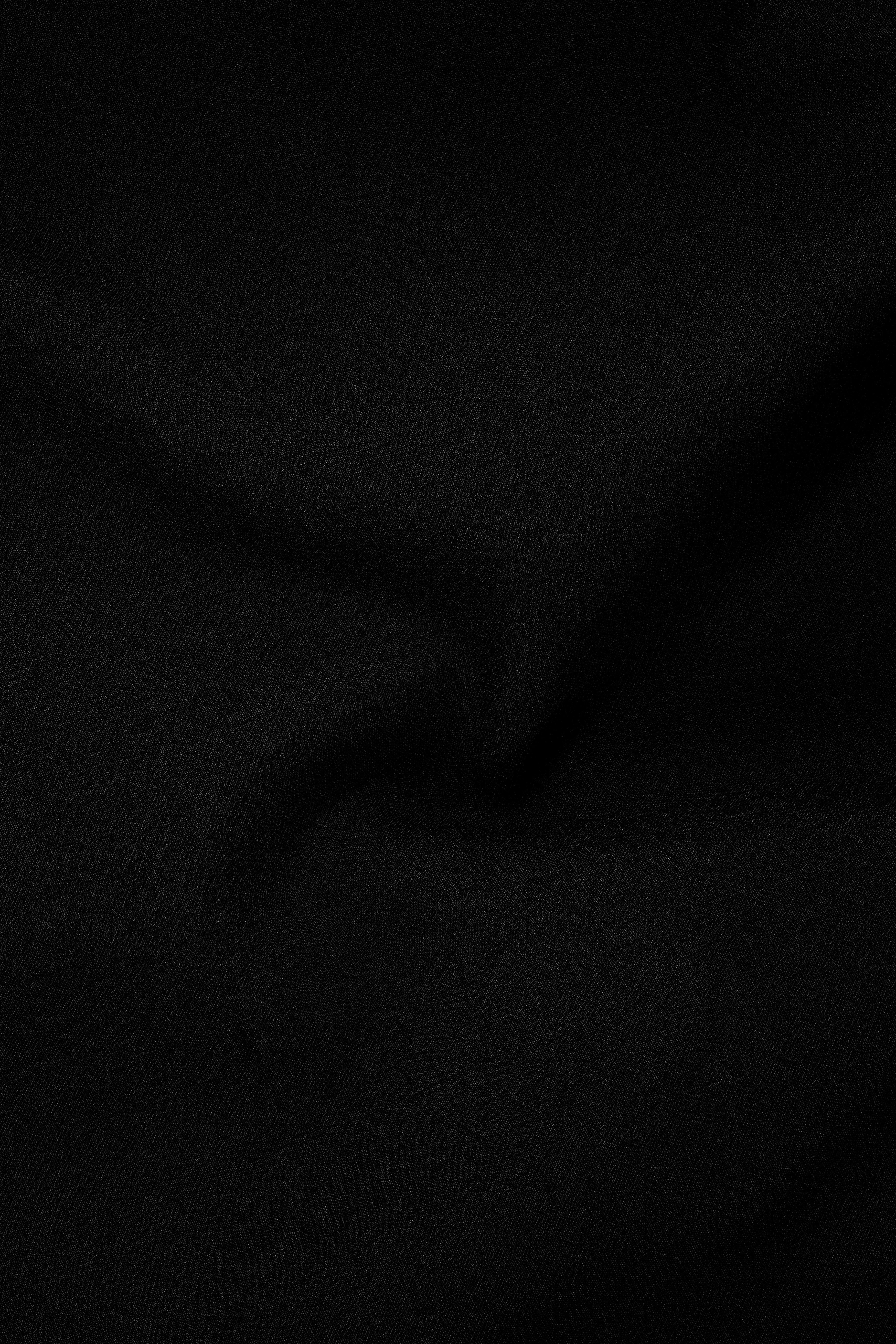 Kuro-Japanese Jade Black 4-Way Stretch Wrinkle-Free Wool Rich Stretchable Waistband Pant