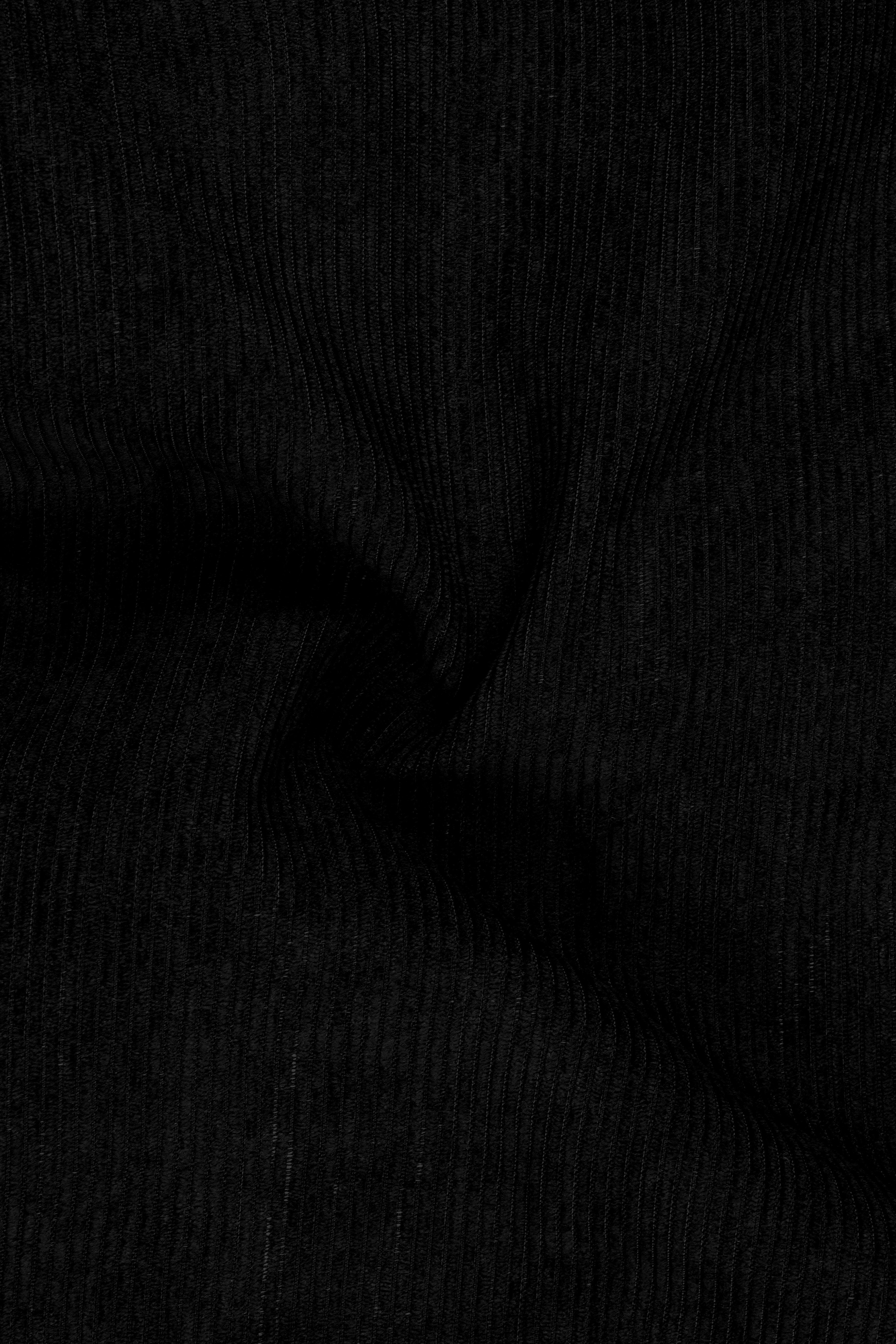 Jadenzo-Jade Black Corduroy Premium Stretchable Waistband Pant