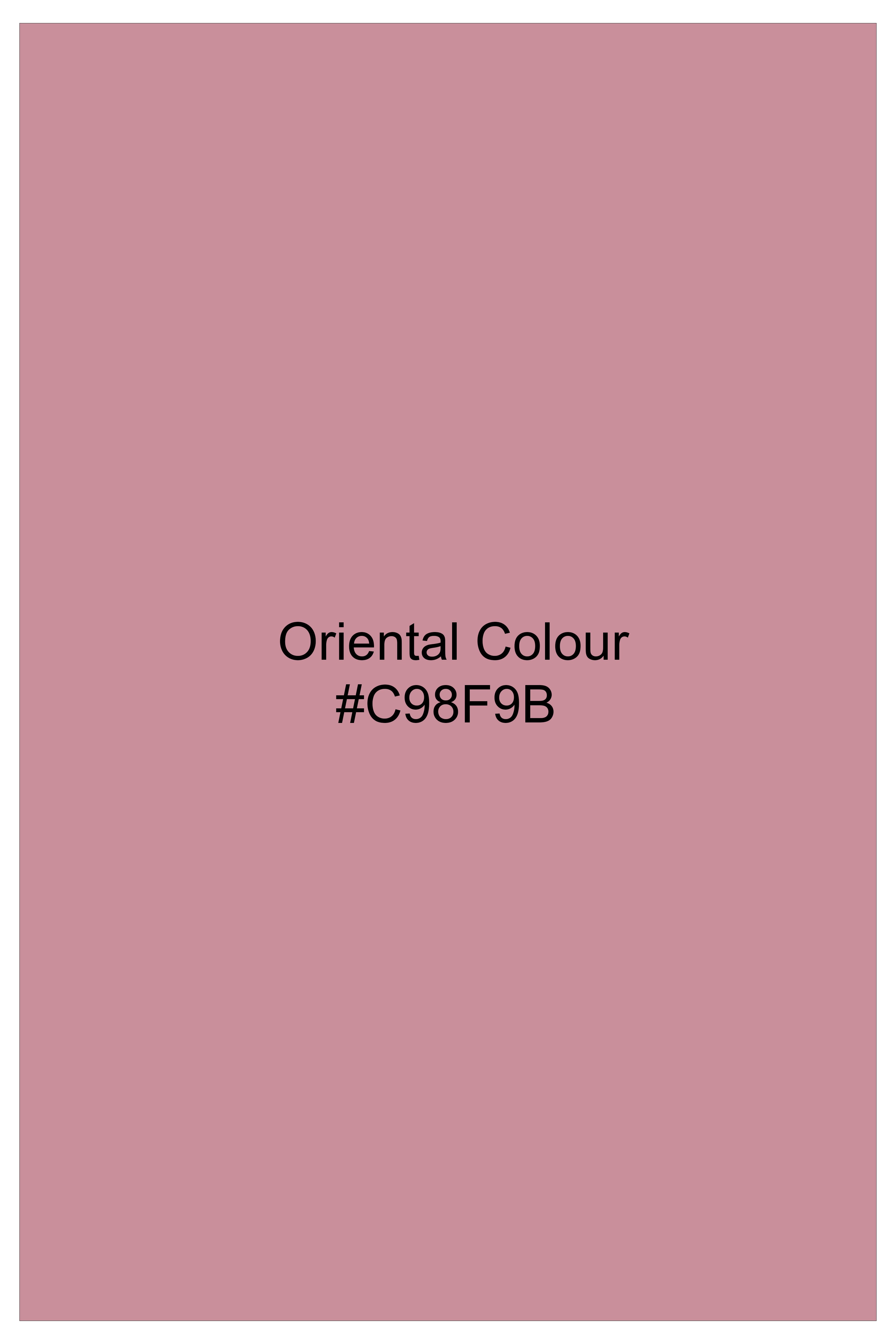 Petalux-Oriental Pink Corduroy Premium Stretchable Waistband Pant