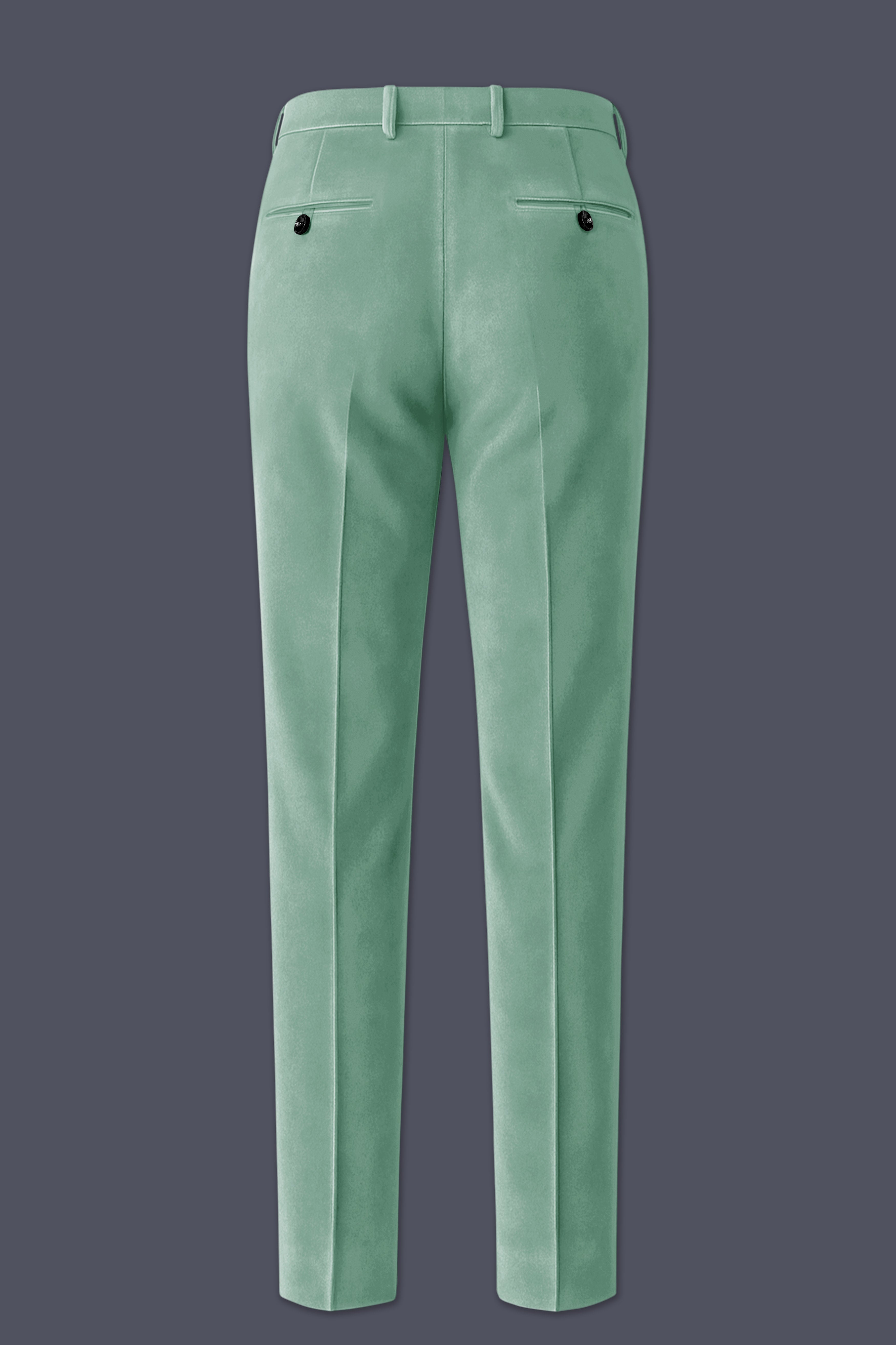 Viridian-Oxley Green Velvet Stretchable Waistband Pant