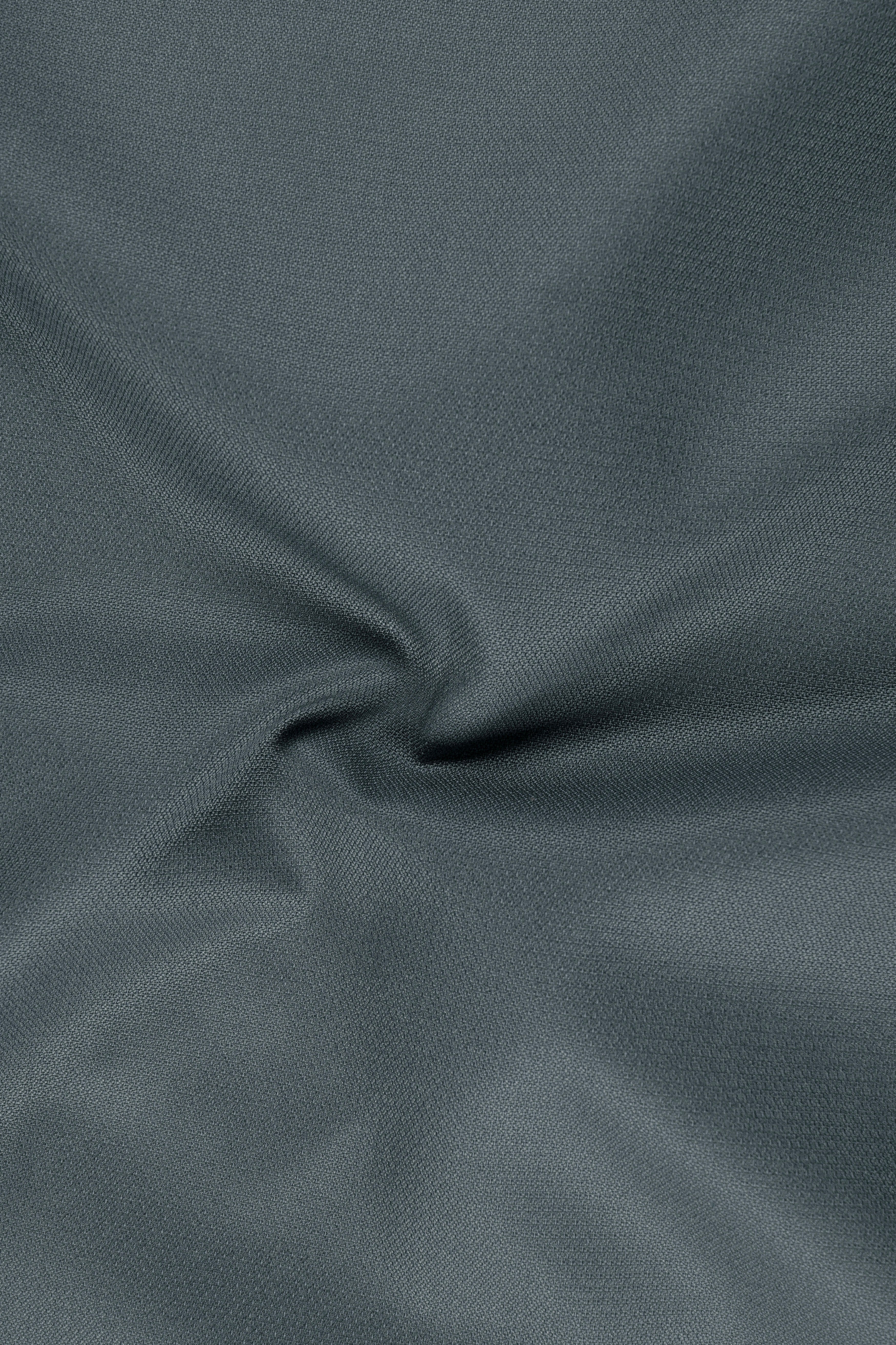 Aurelian-Scarpa Green Diamond Textured Wool Rich Slight Stretch Waistband Pant